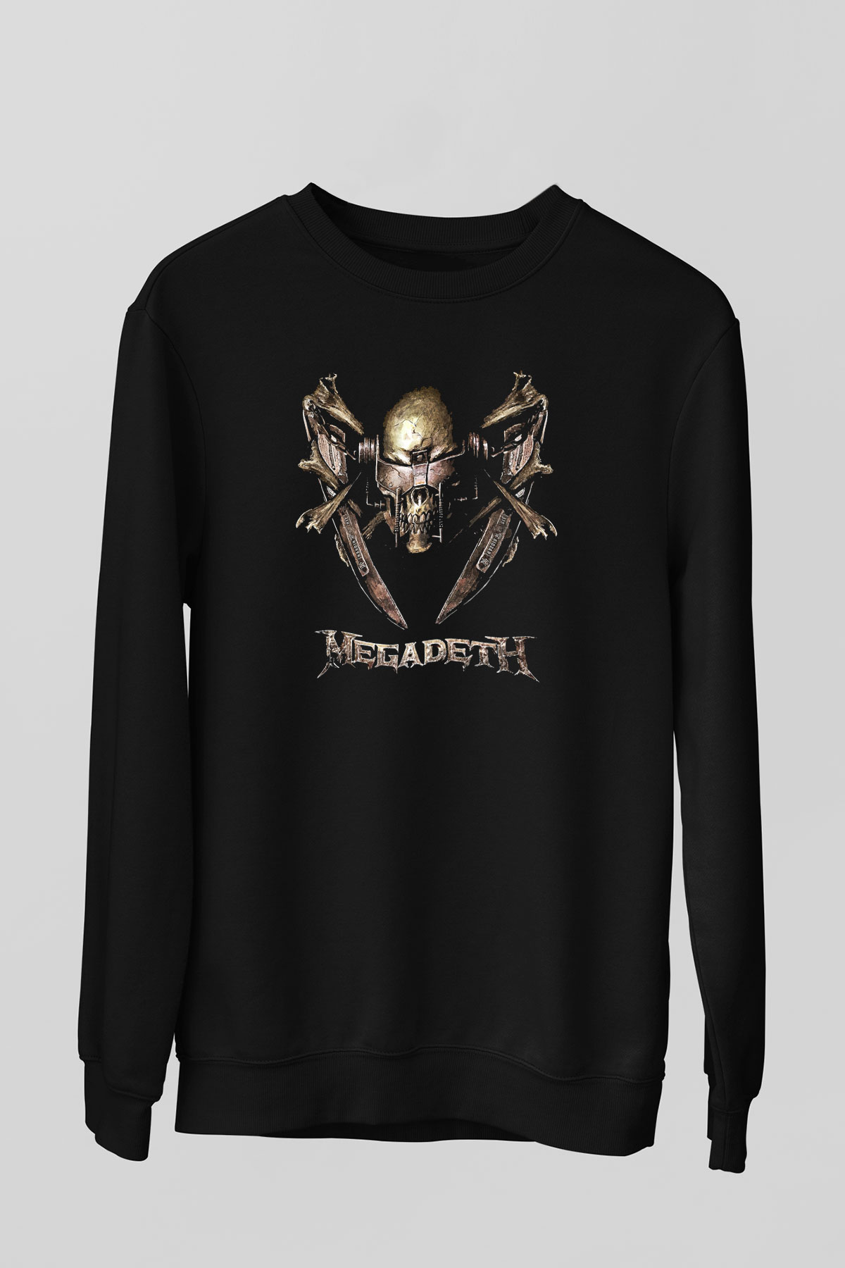 Megadeth Baskılı Unisex Siyah Sweatshirt
