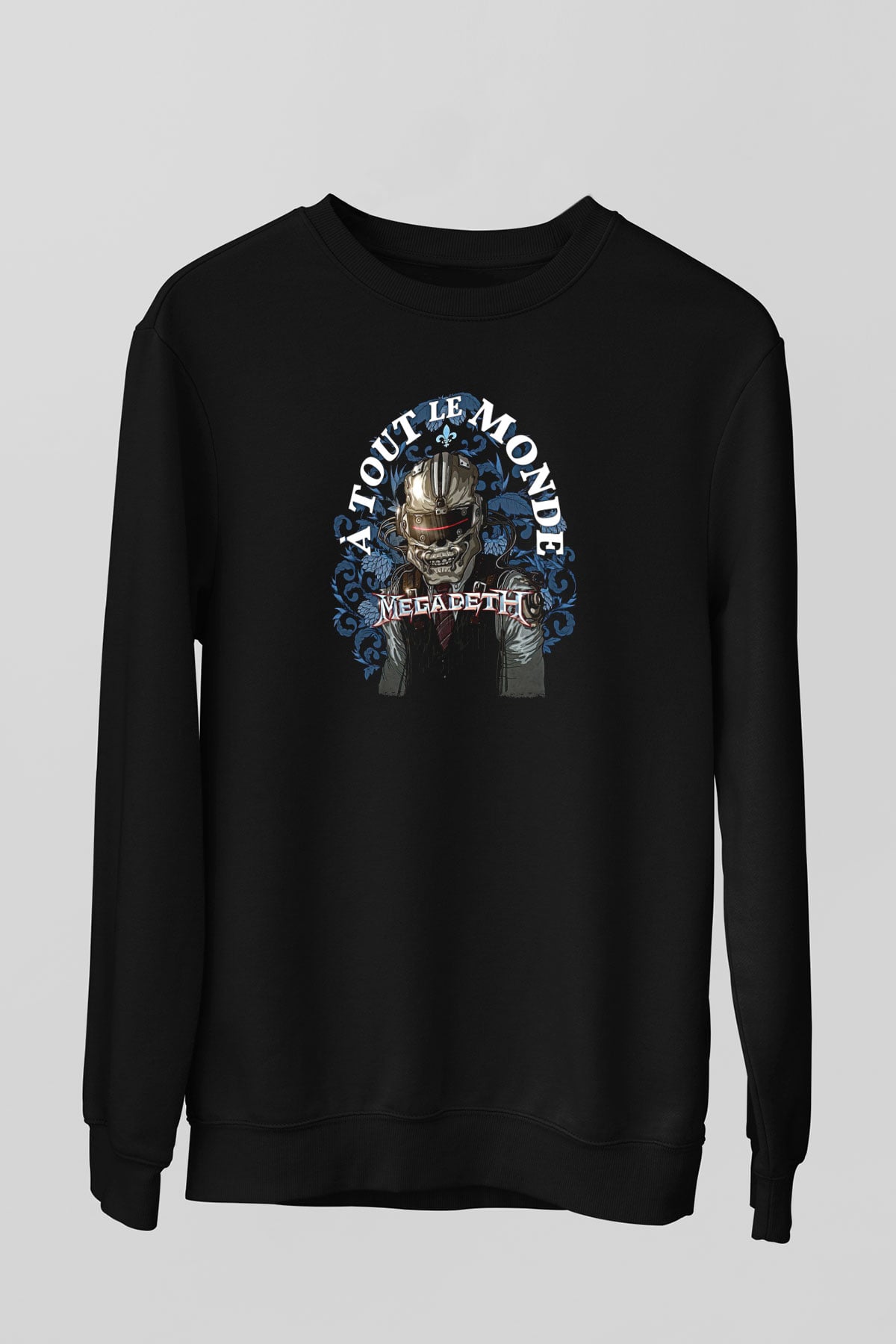 Megadeth Baskılı Unisex Siyah Sweatshirt