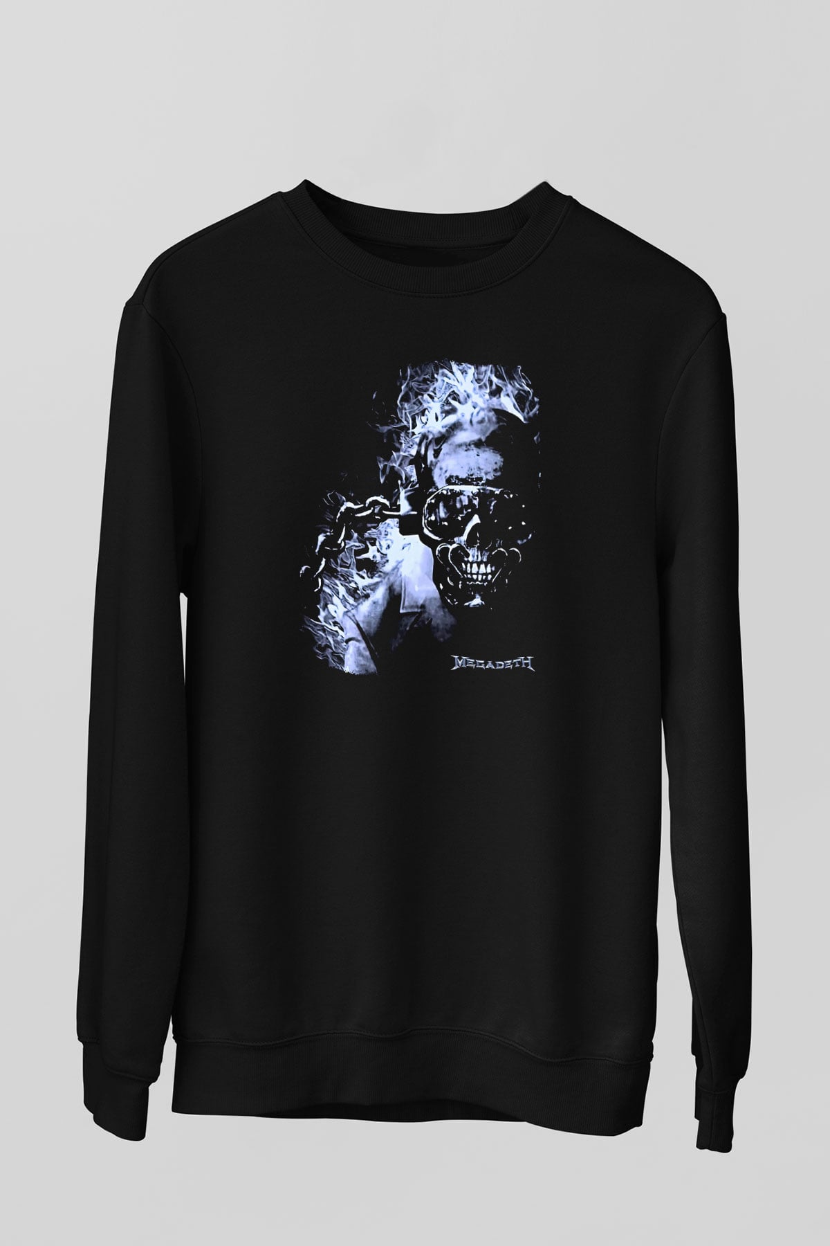 Megadeth Baskılı Unisex Siyah Sweatshirt
