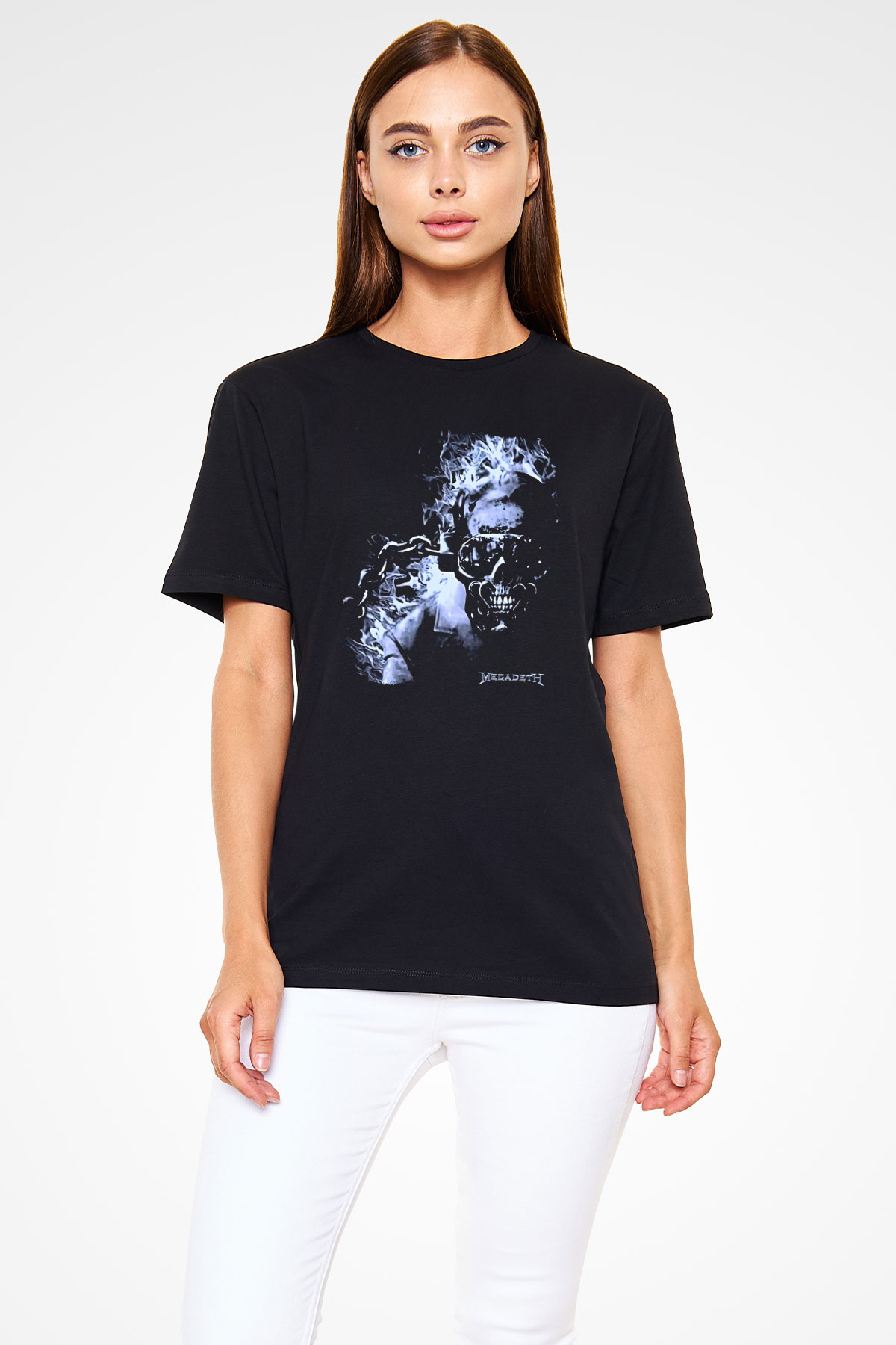Megadeth Baskılı Unisex Siyah Tişört - Tshirt