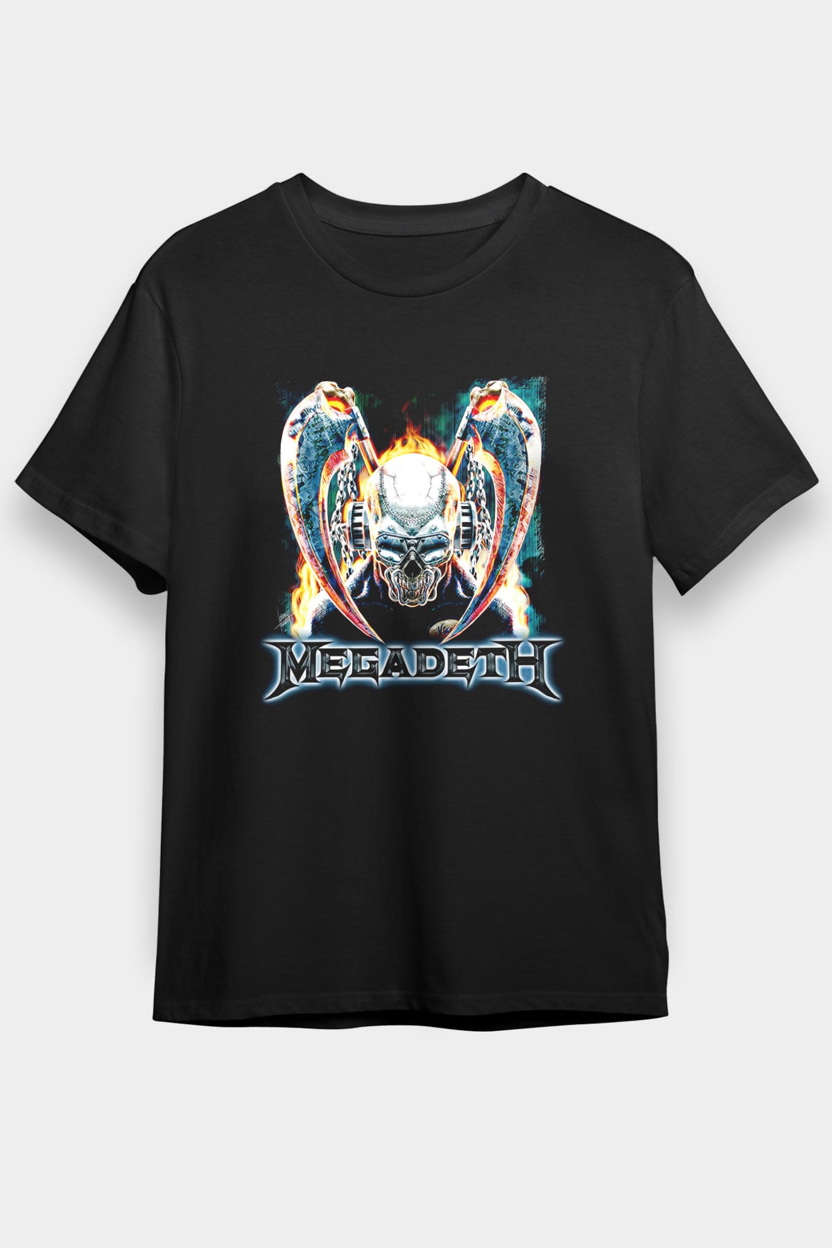 Megadeth Baskılı Unisex Siyah Tişört - Tshirt