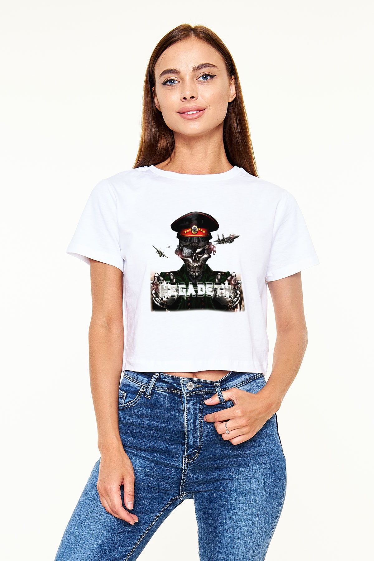 Megadeth Beyaz Croptop Tişört