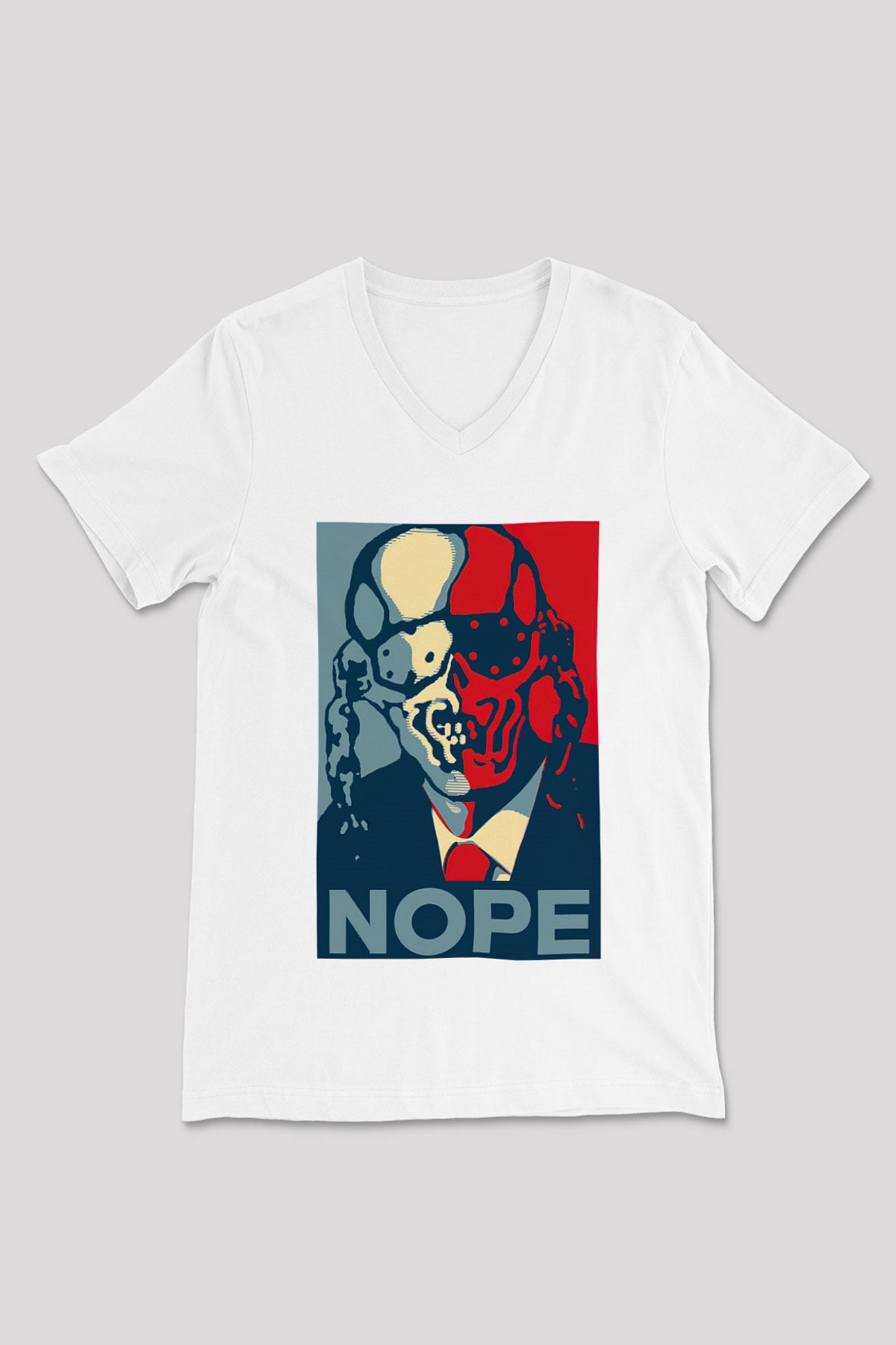 Megadeth Nope Beyaz Unisex V Yaka Tişört T-Shirt