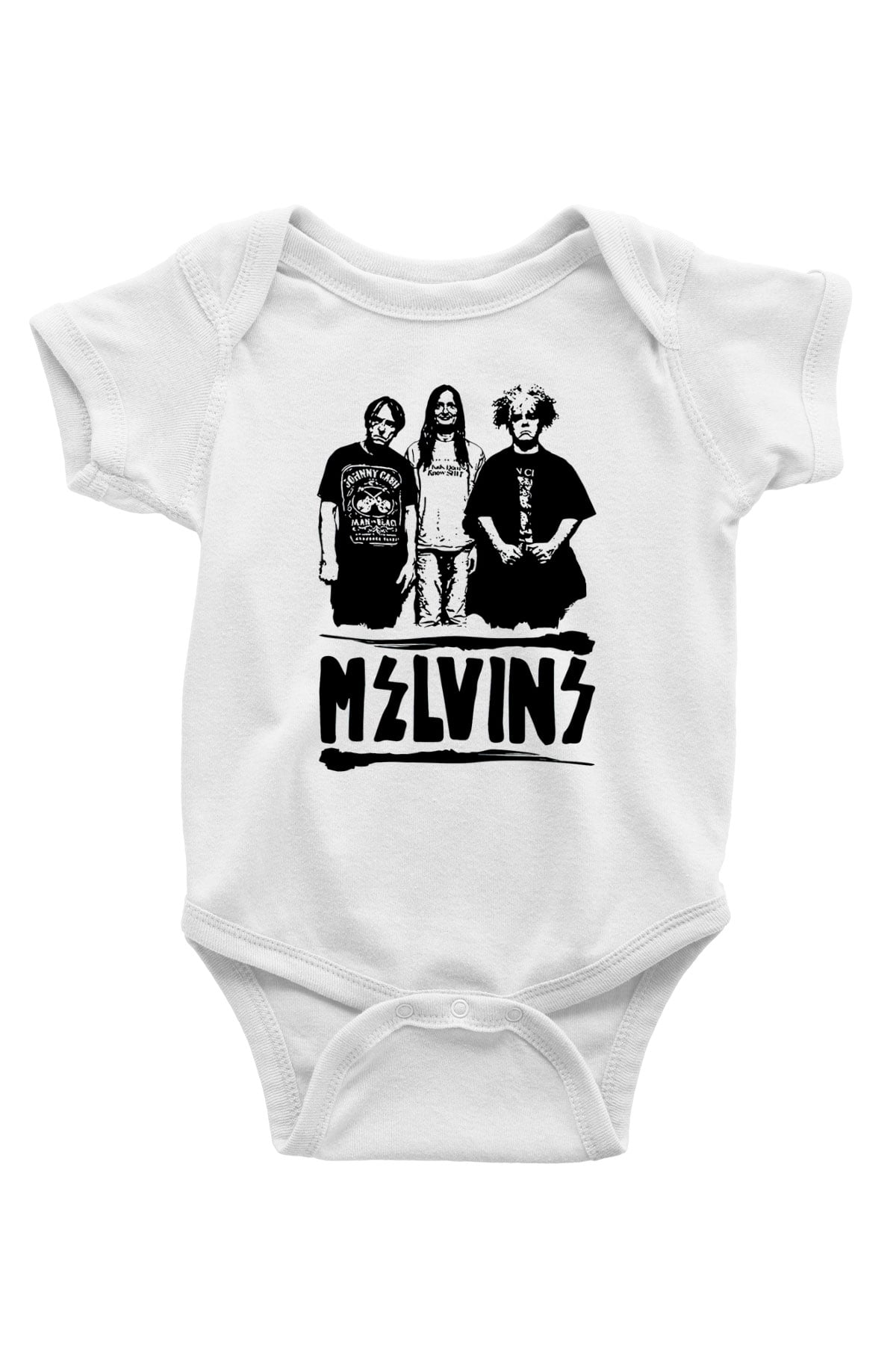 Melvins Baskılı Beyaz Unisex Bebek Body - Zıbın