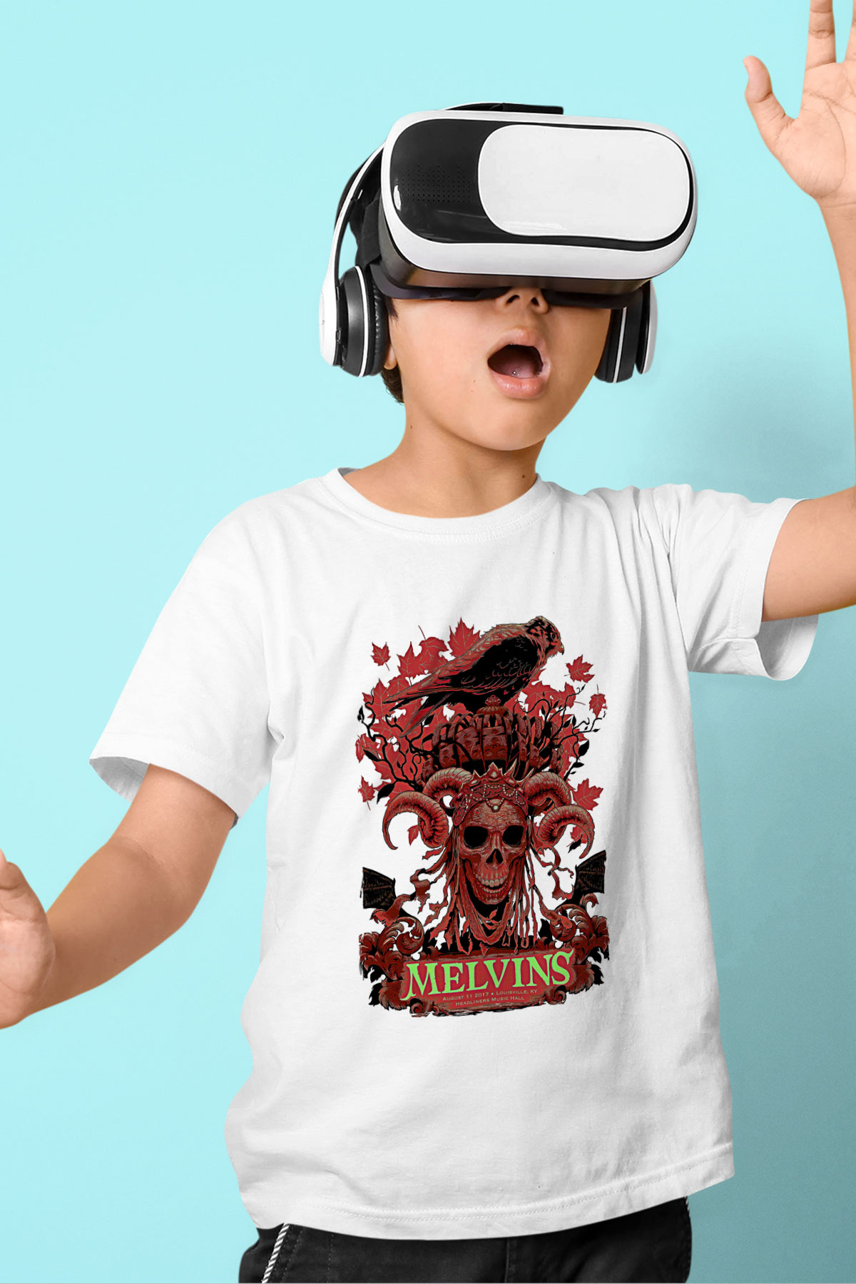 Melvins Baskılı Beyaz Unisex Beyaz Çocuk Tişört - Tshirt