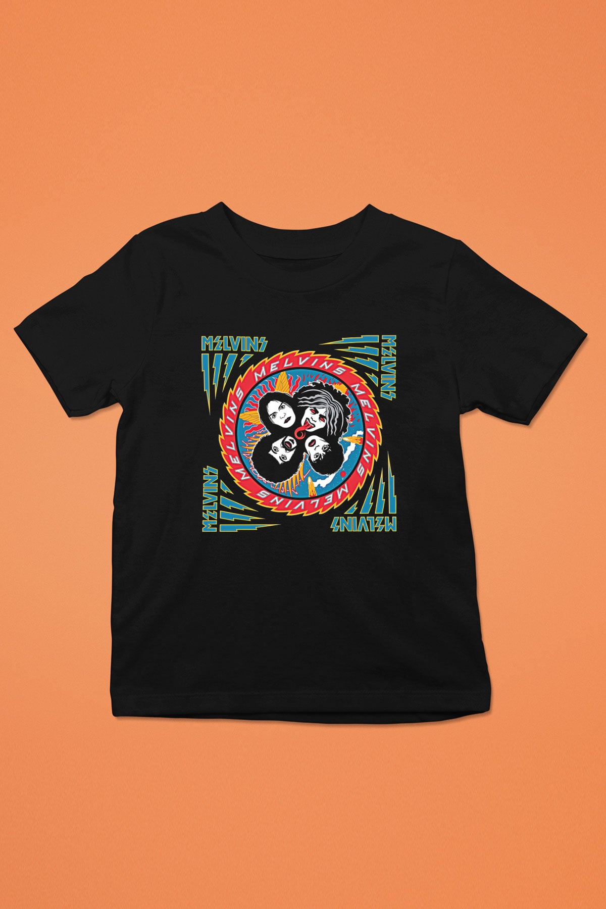 Melvins Baskılı Unisex Siyah Çocuk Tişört - Tshirt
