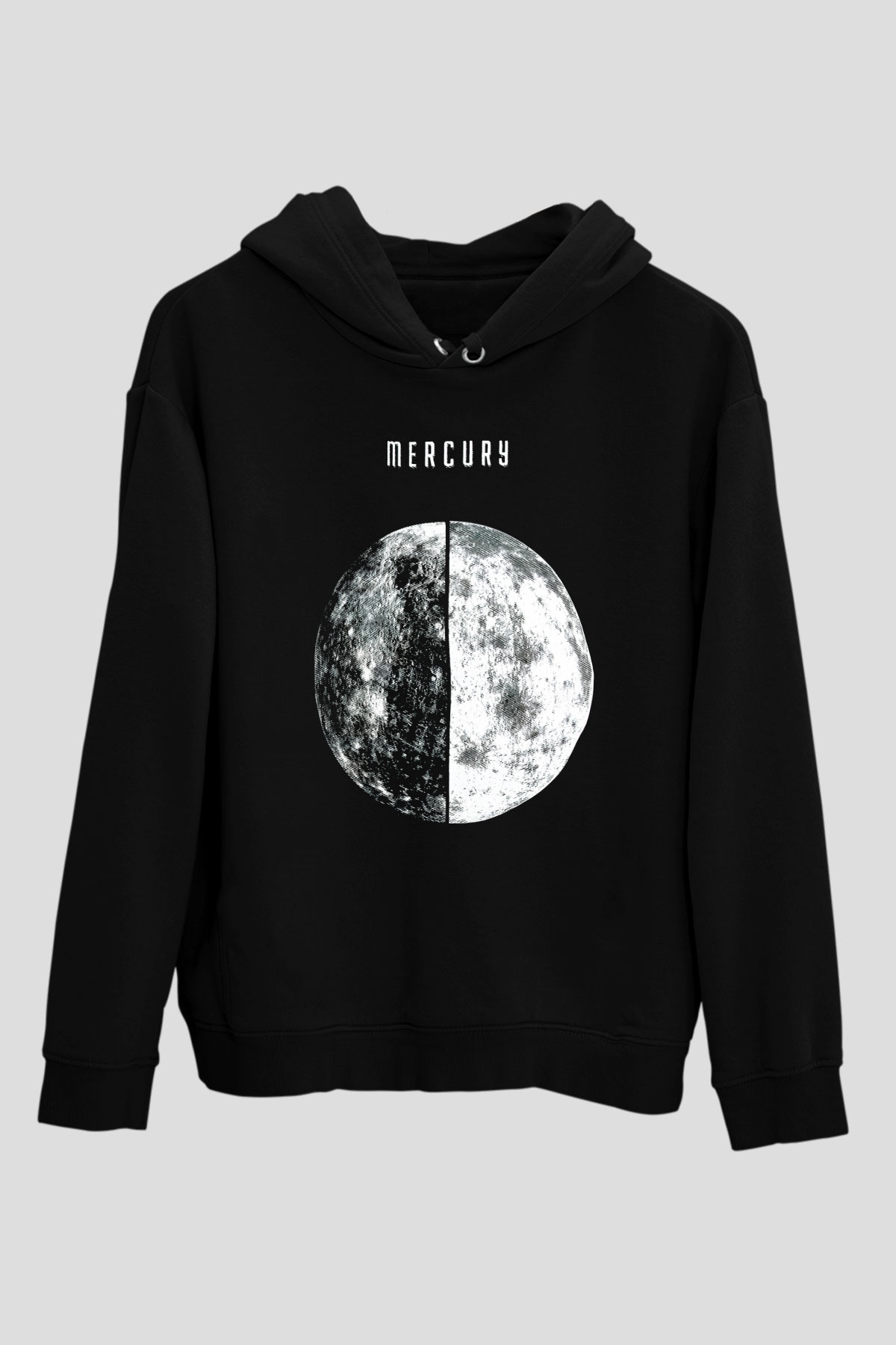 Merkür Siyah Unisex Hoodie