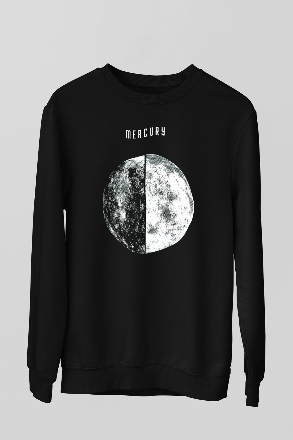Merkür Siyah Unisex Sweatshirt