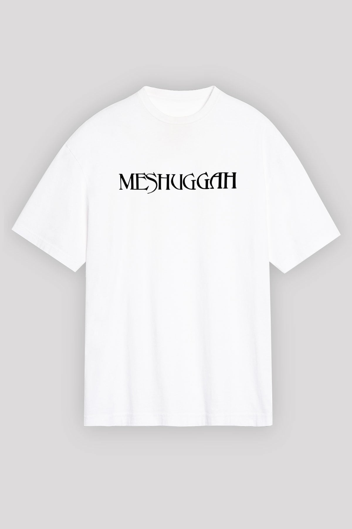 Meshuggah Beyaz Unisex Oversize Tişört T-Shirt