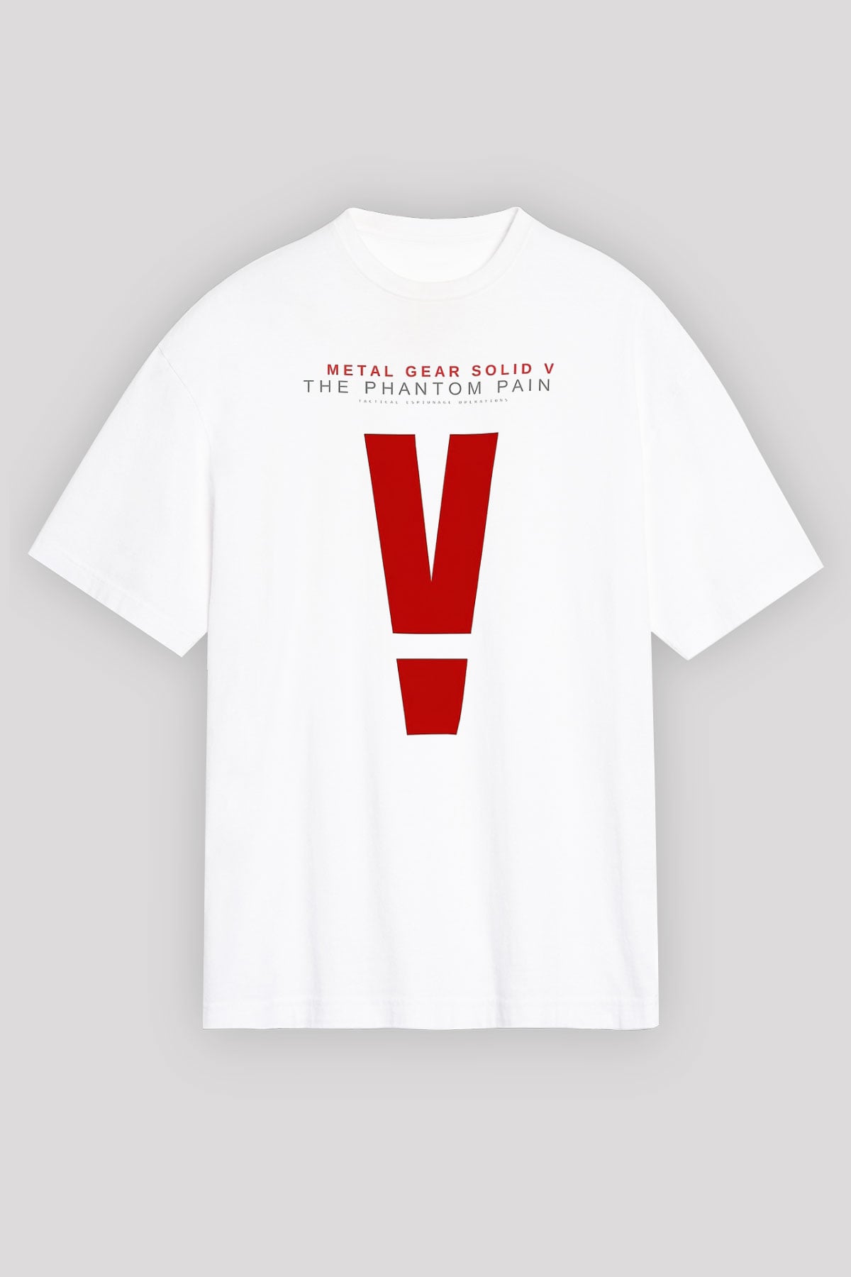 Metal Gear Solid Beyaz Unisex Oversize Tişört T-Shirt
