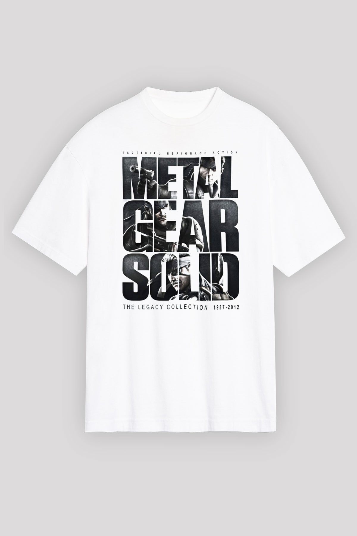 Metal Gear Solid Beyaz Unisex Oversize Tişört T-Shirt