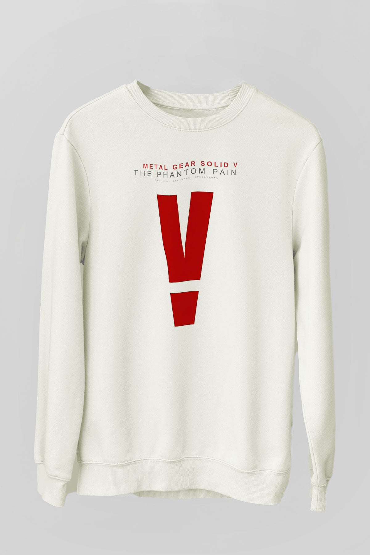 Metal Gear Solid Beyaz Unisex Sweatshirt