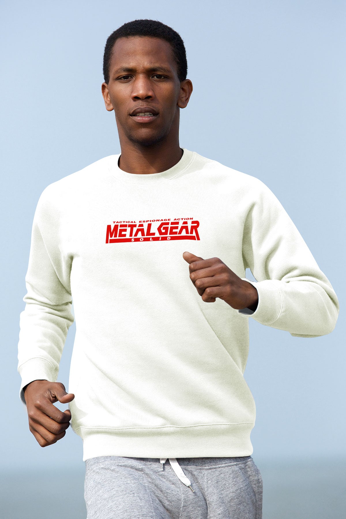 Metal Gear Solid Beyaz Unisex Sweatshirt