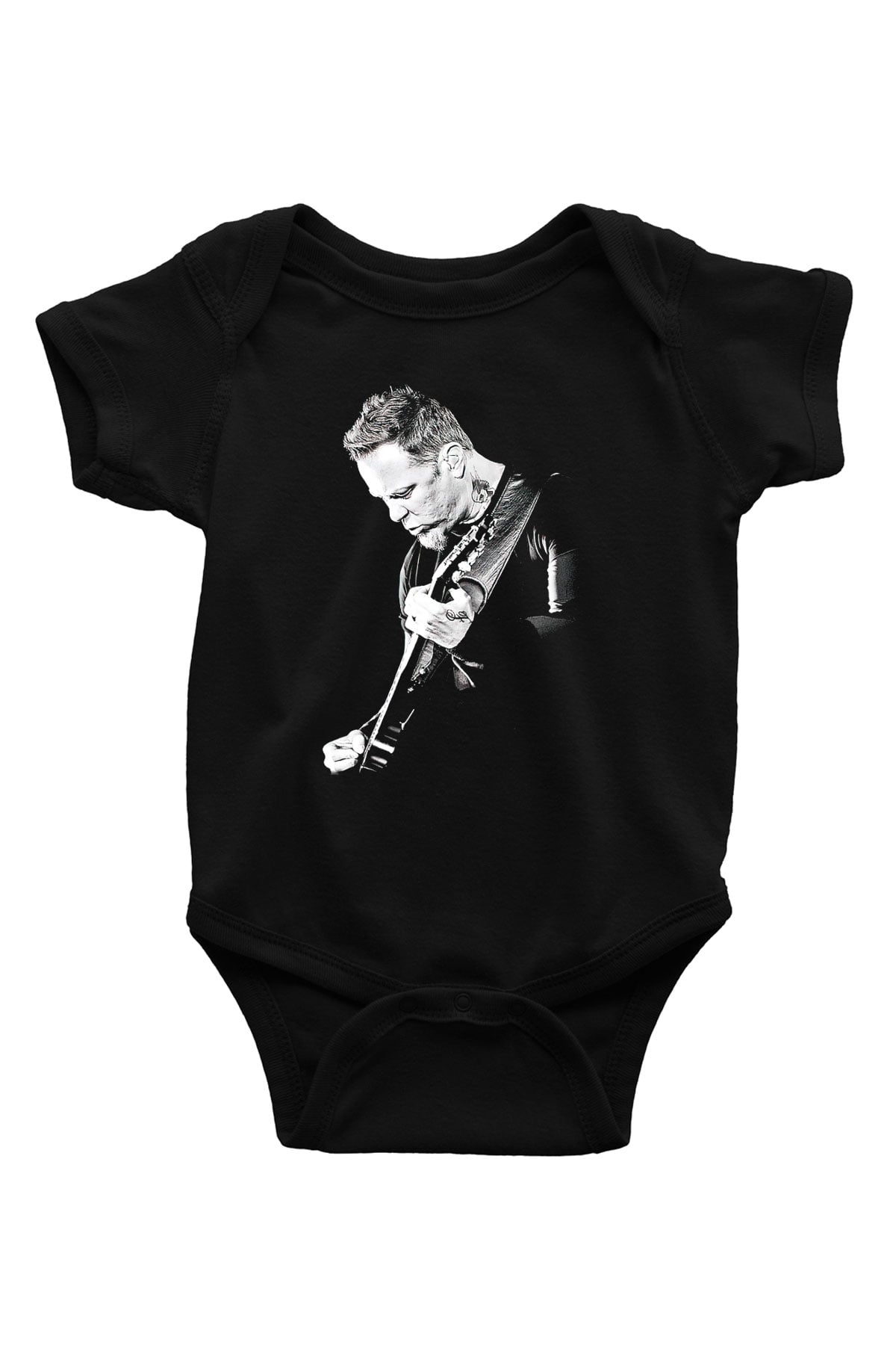 Metallica Baskılı Siyah Bebek Body - Zıbın