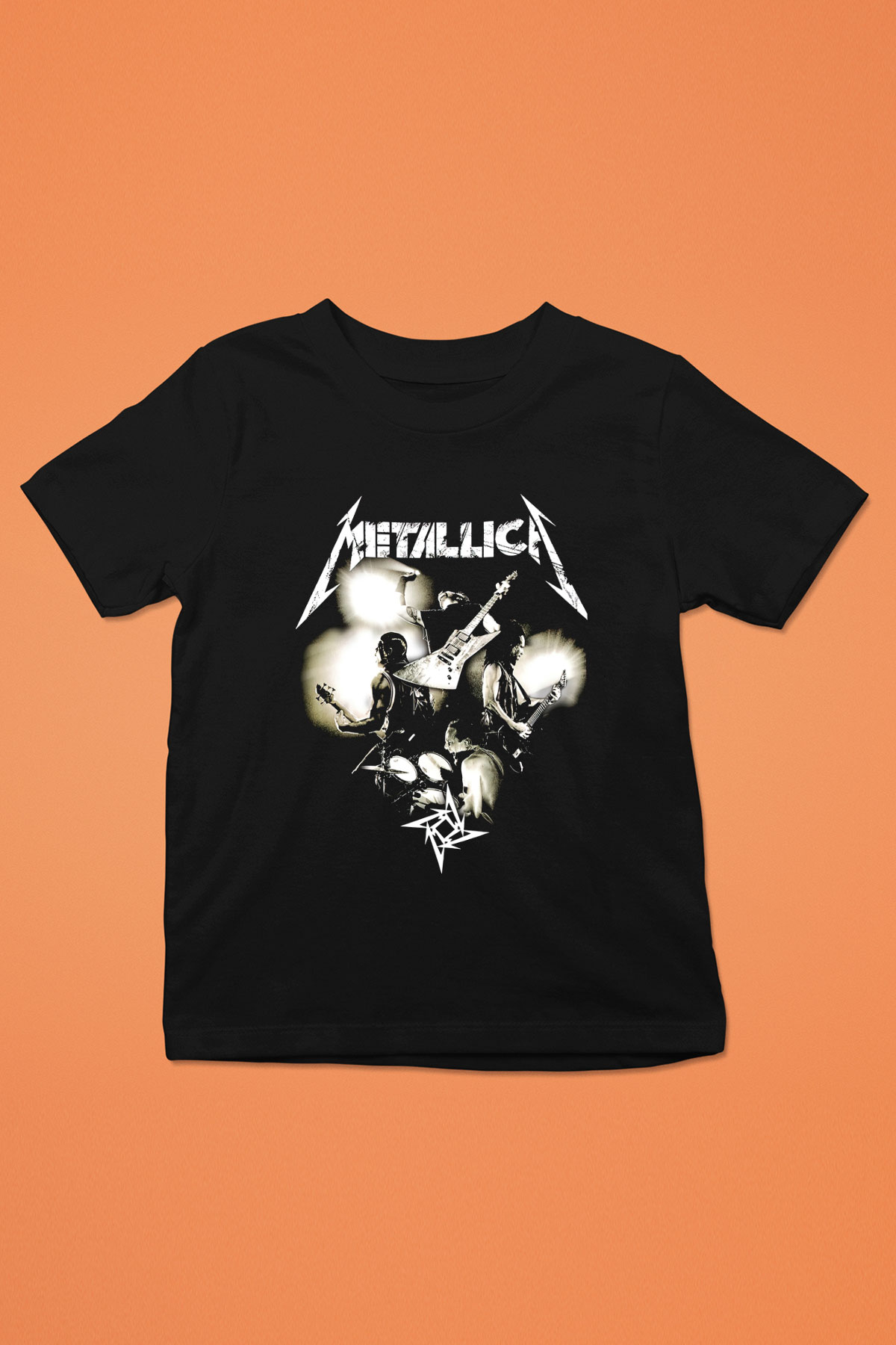 Metallica Baskılı Siyah Unisex Çocuk Tişört