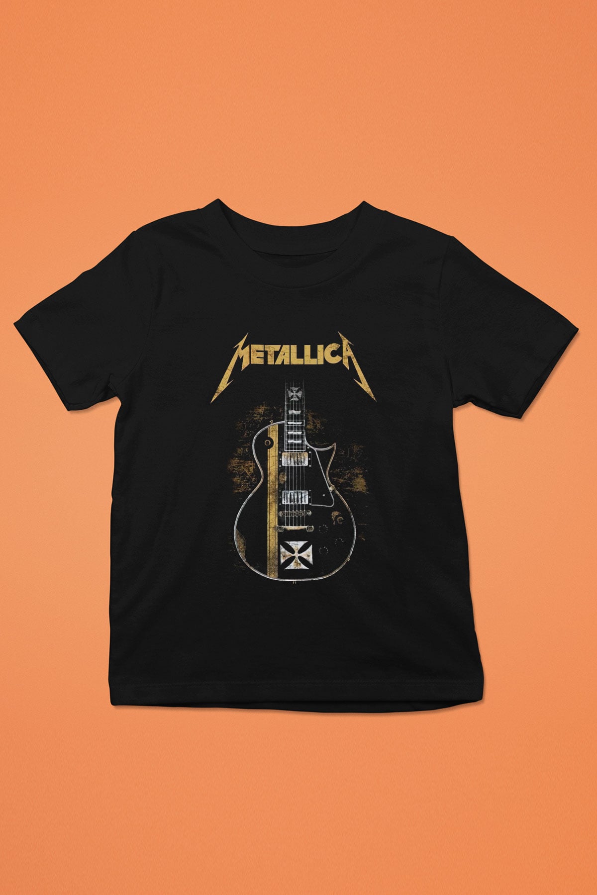 Metallica Baskılı Siyah Unisex Çocuk Tişört