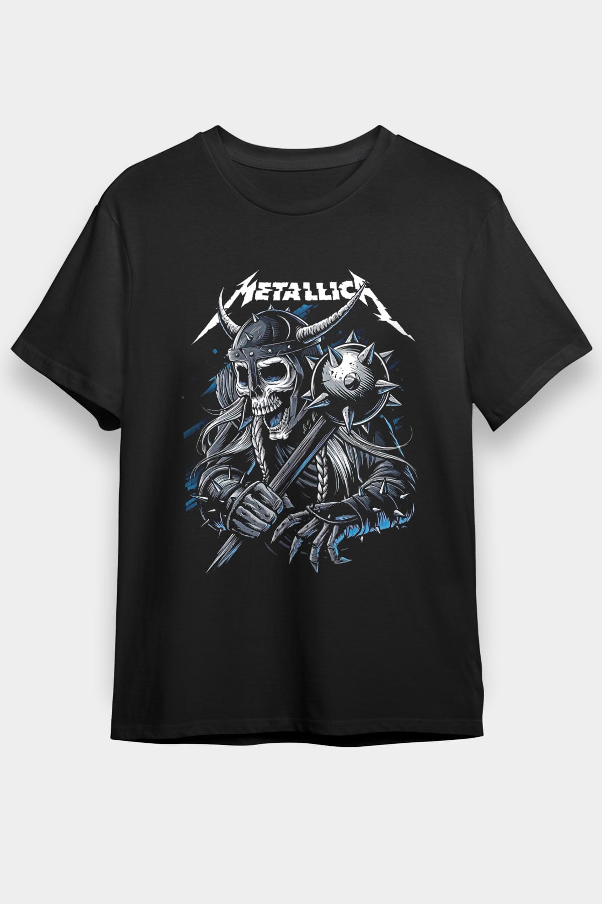 Metallica Baskılı Unisex Siyah Tişört - Tshirt