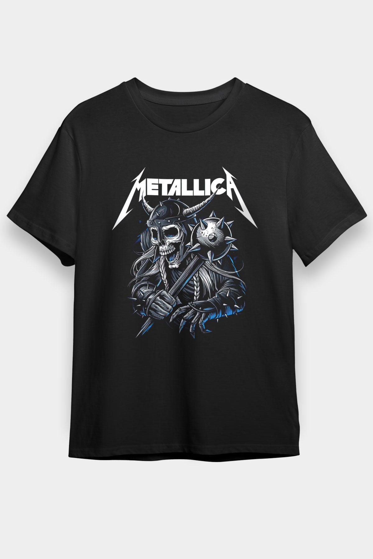 Metallica Baskılı Unisex Siyah Tişört - Tshirt