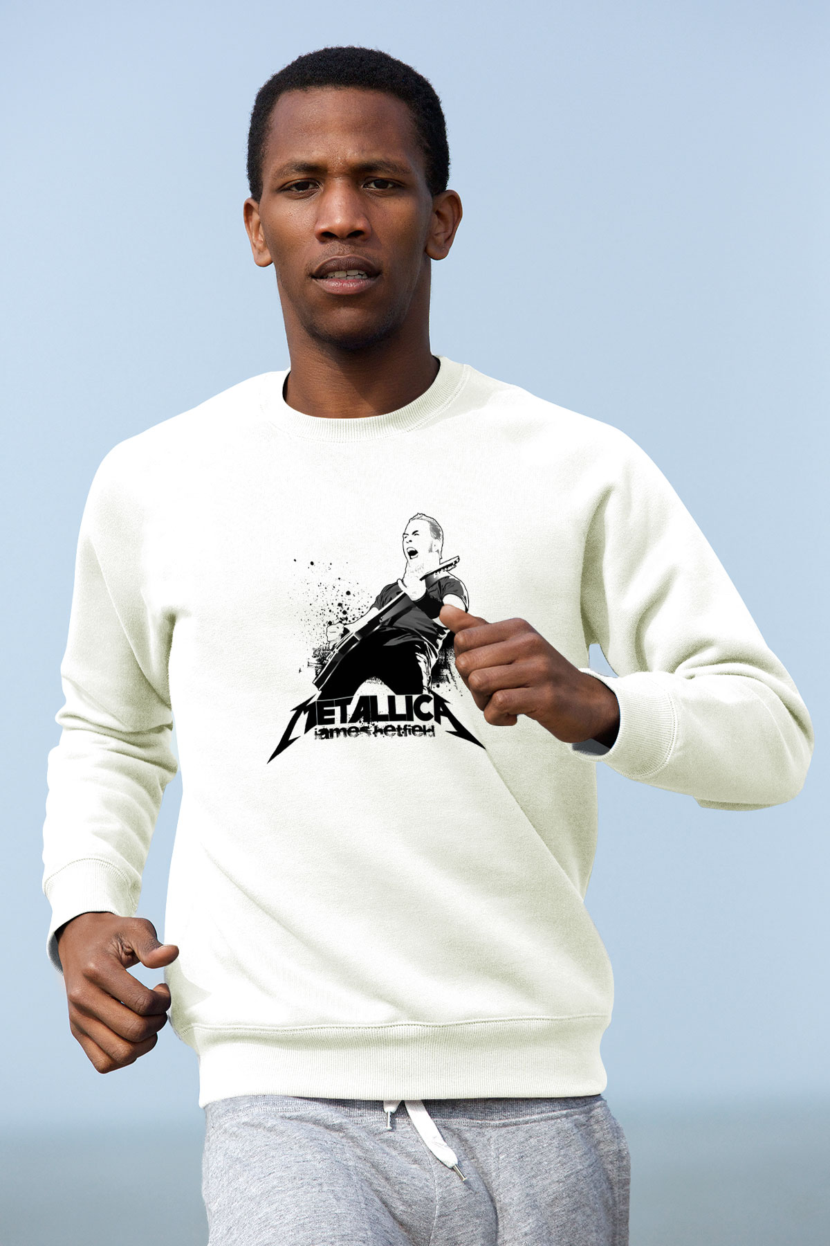 Metallica Beyaz Unisex Sweatshirt
