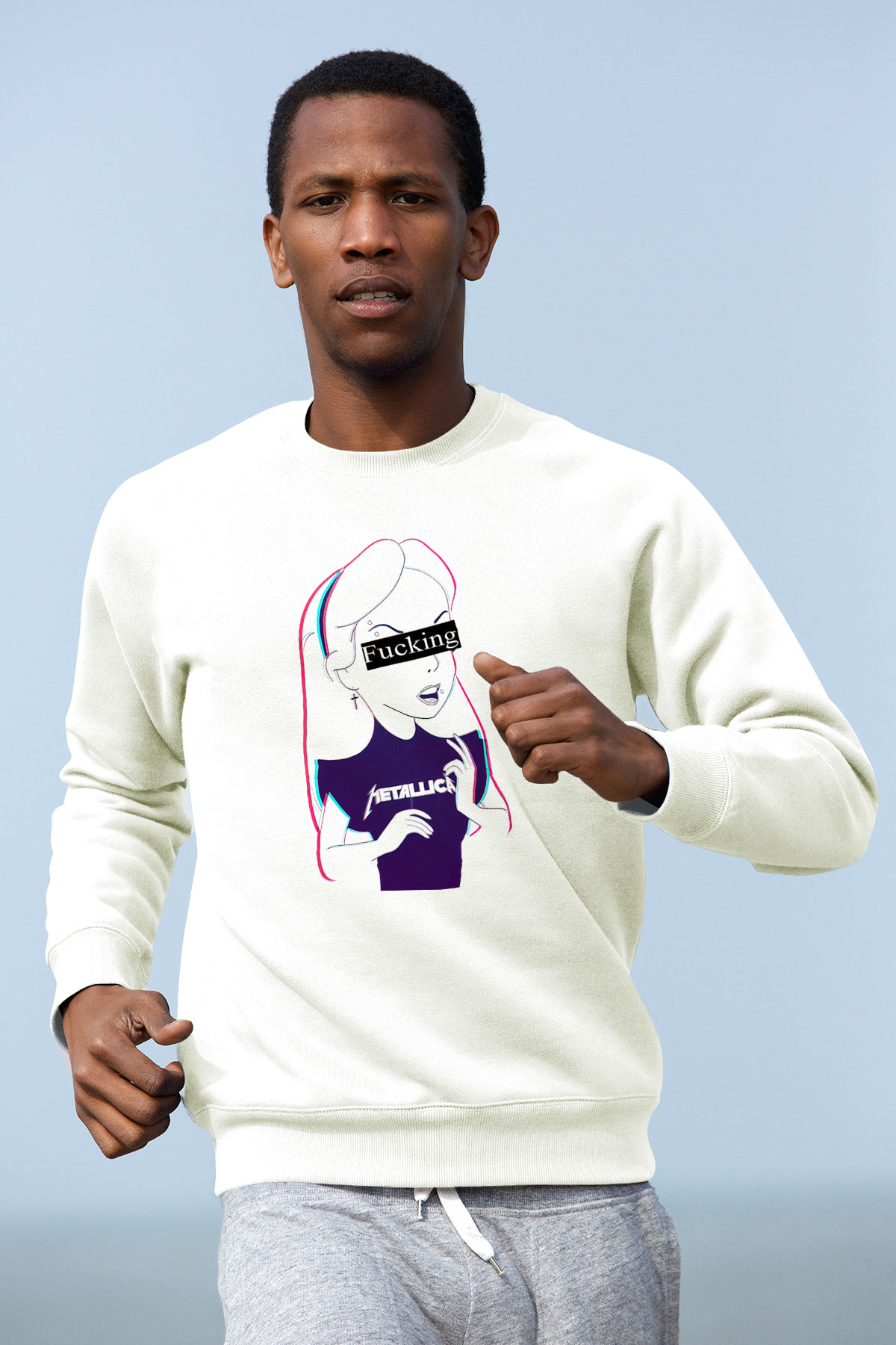 Metallica Beyaz Unisex Sweatshirt