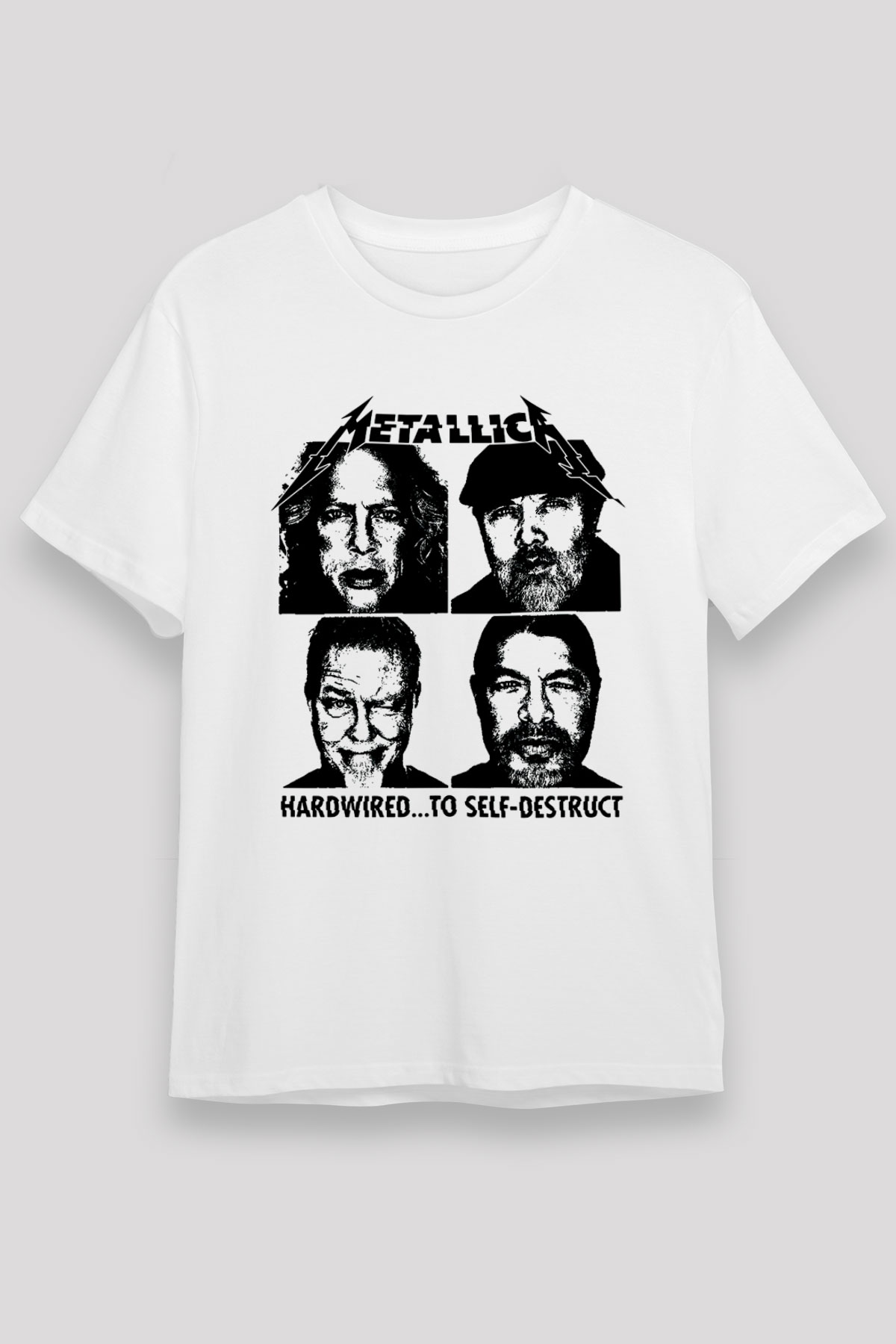 Metallica Hardwired To Self Destruct Beyaz Unisex Tişört T-Shirt - TişörtFabrikası