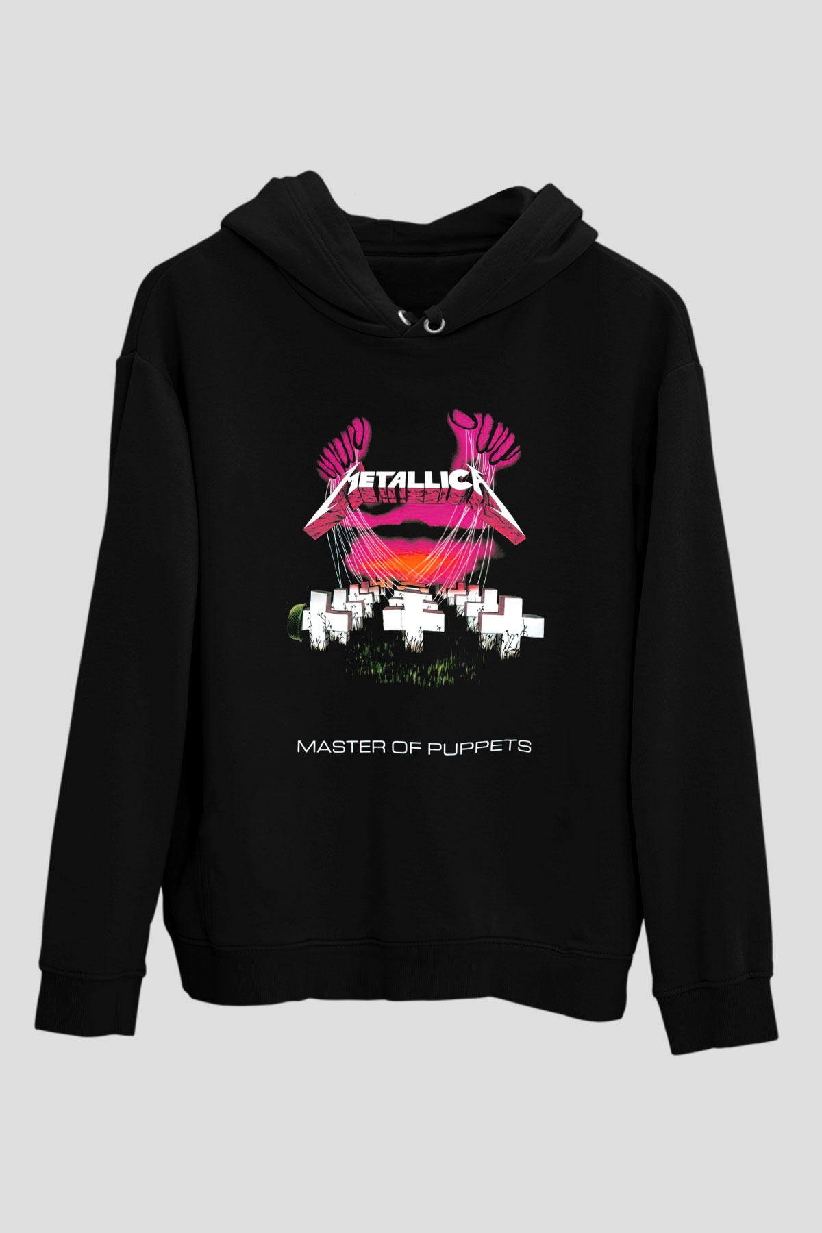 Metallica Master Of Puppets Siyah Unisex Kapşonlu Sweatshirt
