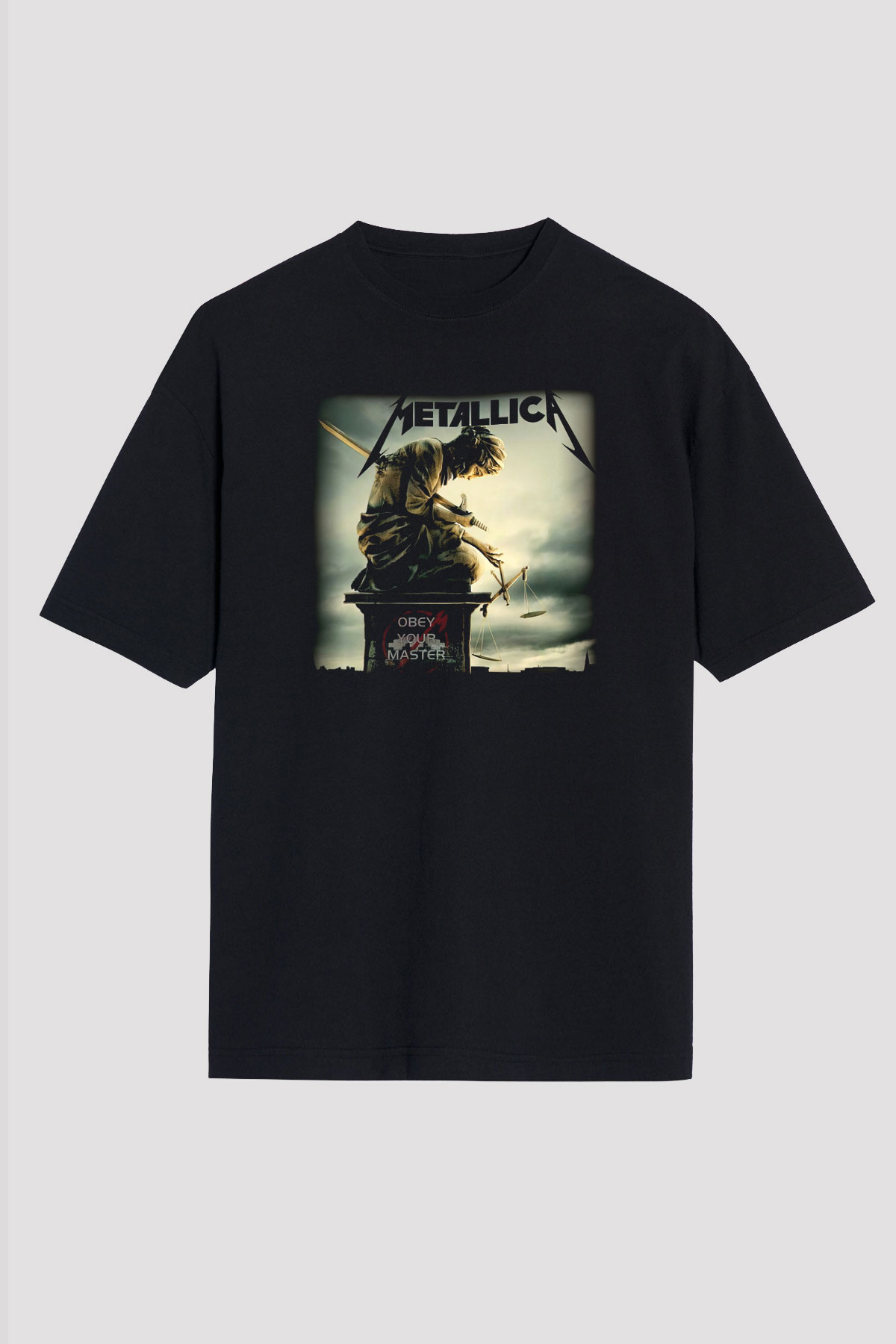 Metallica Siyah Unisex Oversize Tişört T-Shirt