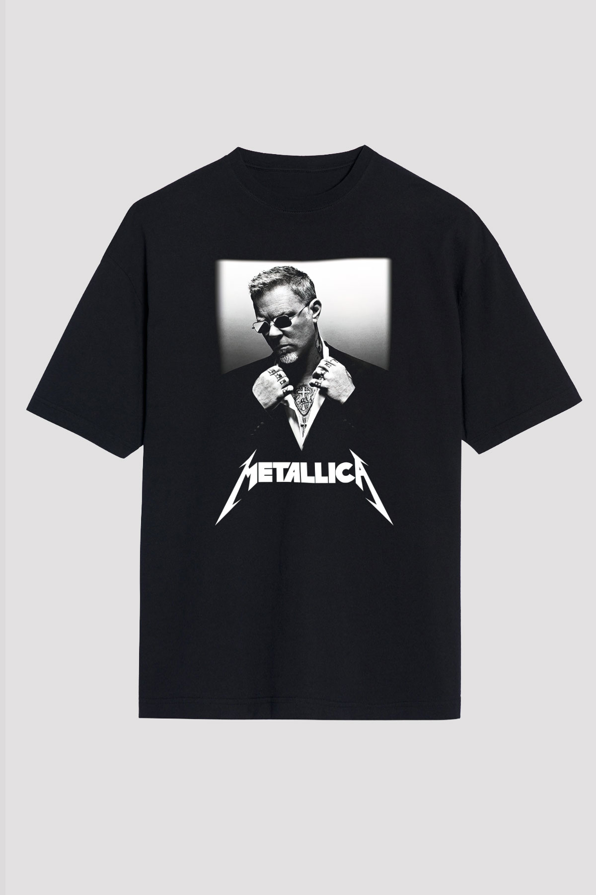 Metallica Siyah Unisex Oversize Tişört T-Shirt