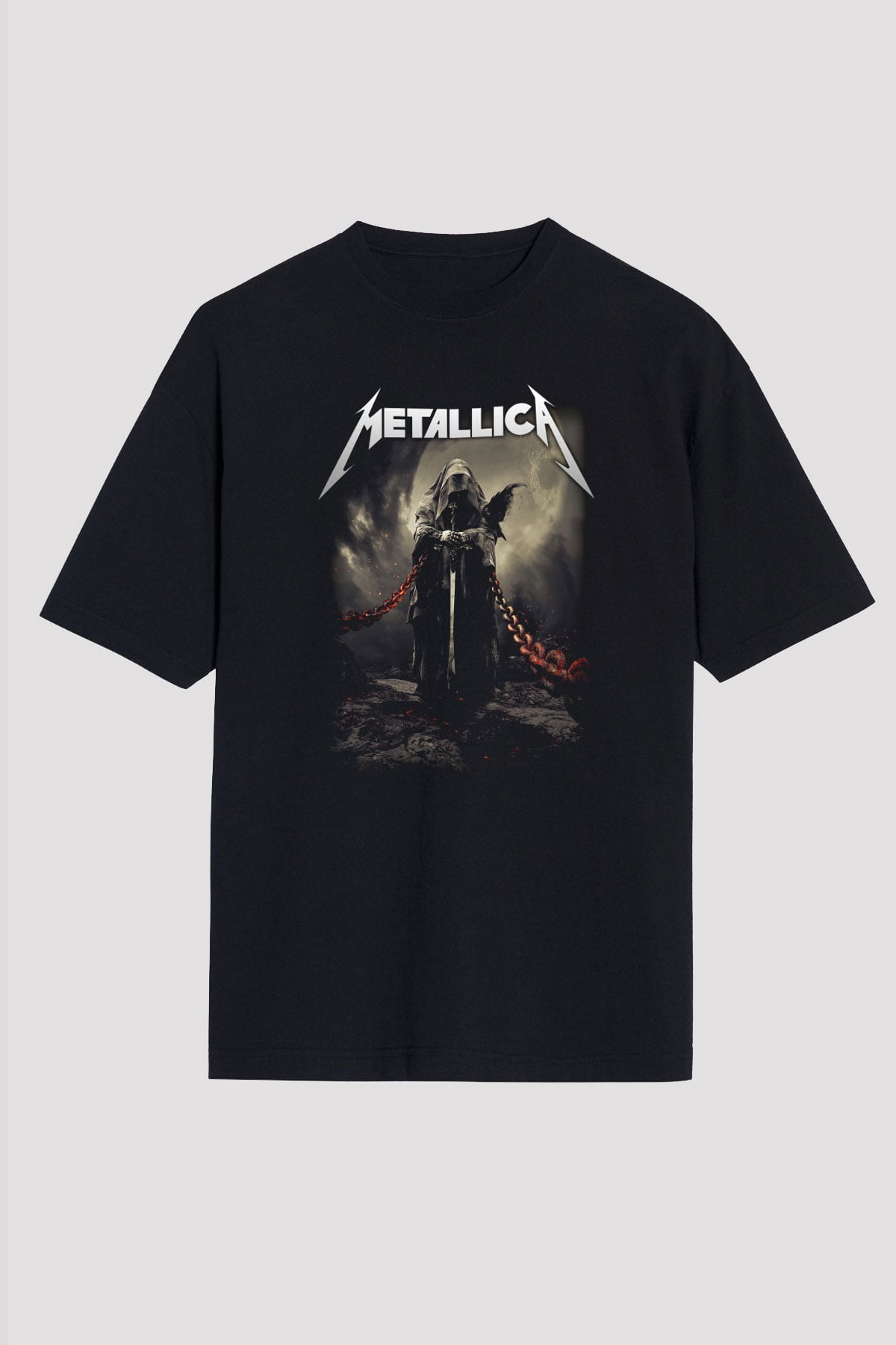 Metallica Siyah Unisex Oversize Tişört T-Shirt
