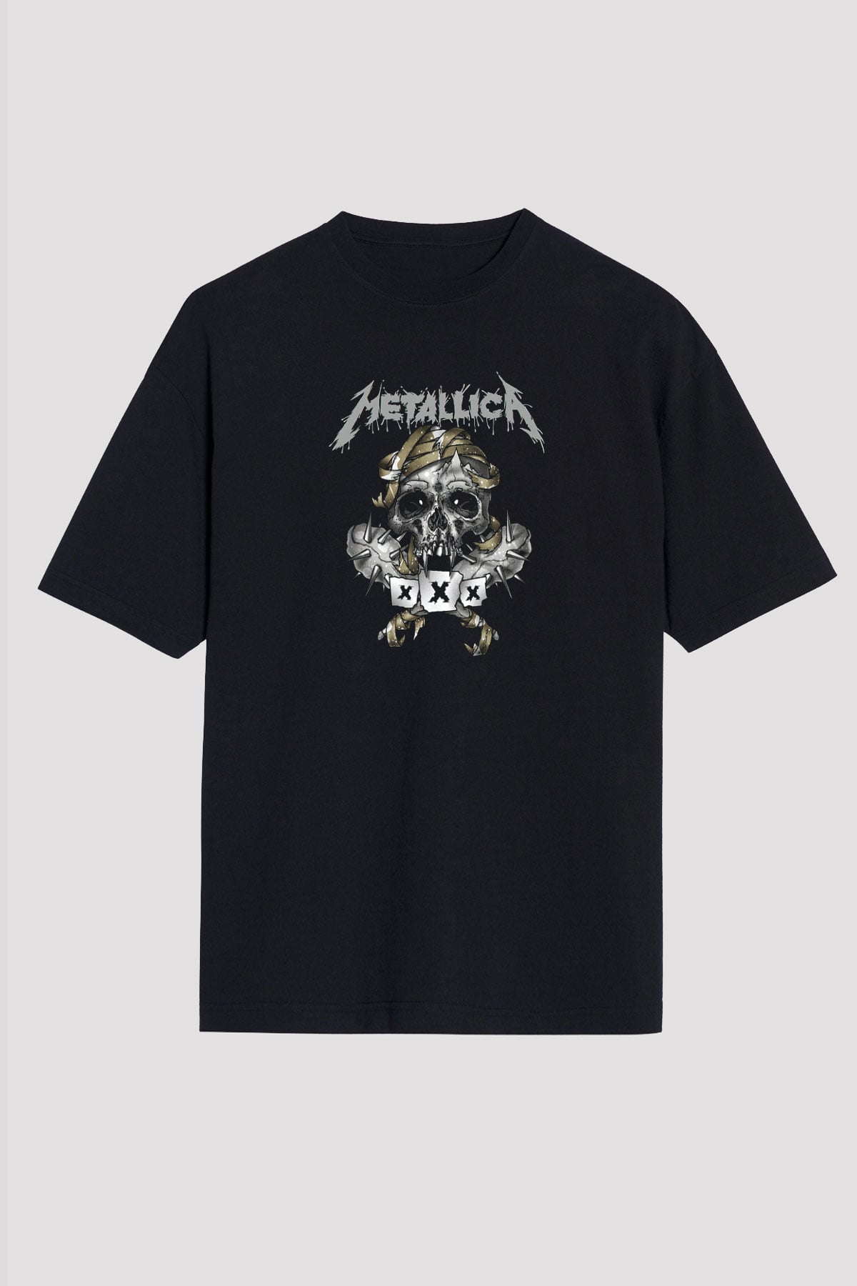 Metallica Siyah Unisex Oversize Tişört T-Shirt