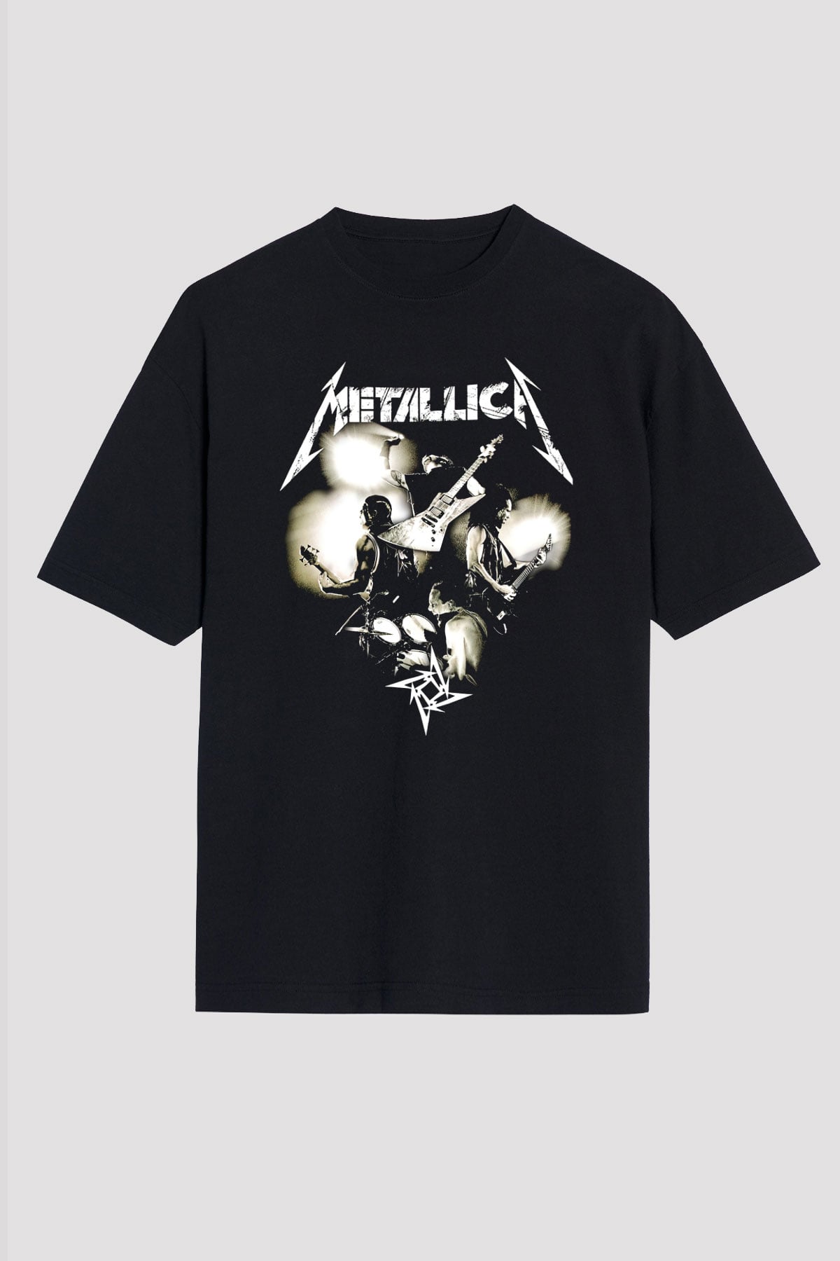 Metallica Siyah Unisex Oversize Tişört T-Shirt