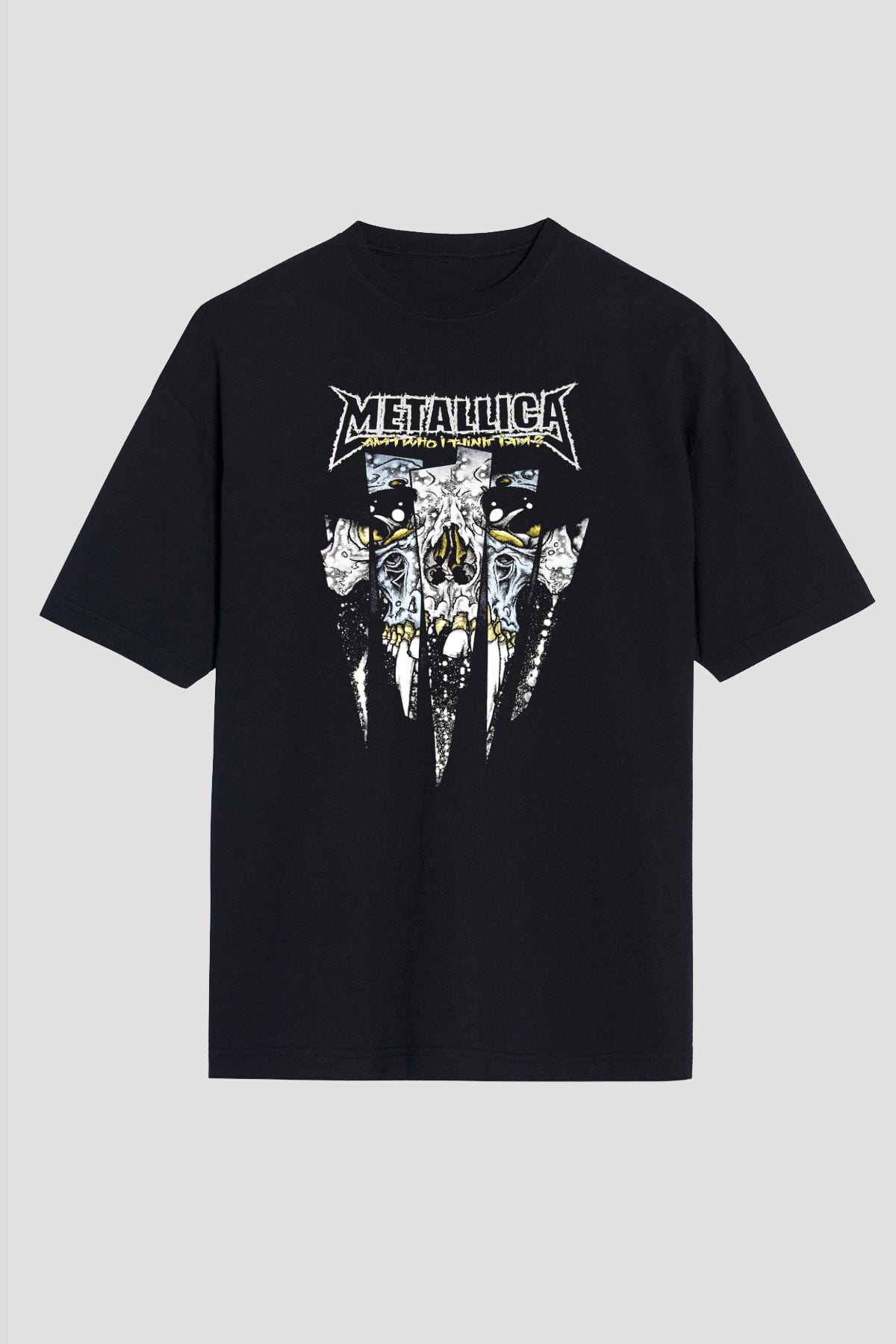 Metallica Siyah Unisex Oversize Tişört T-Shirt