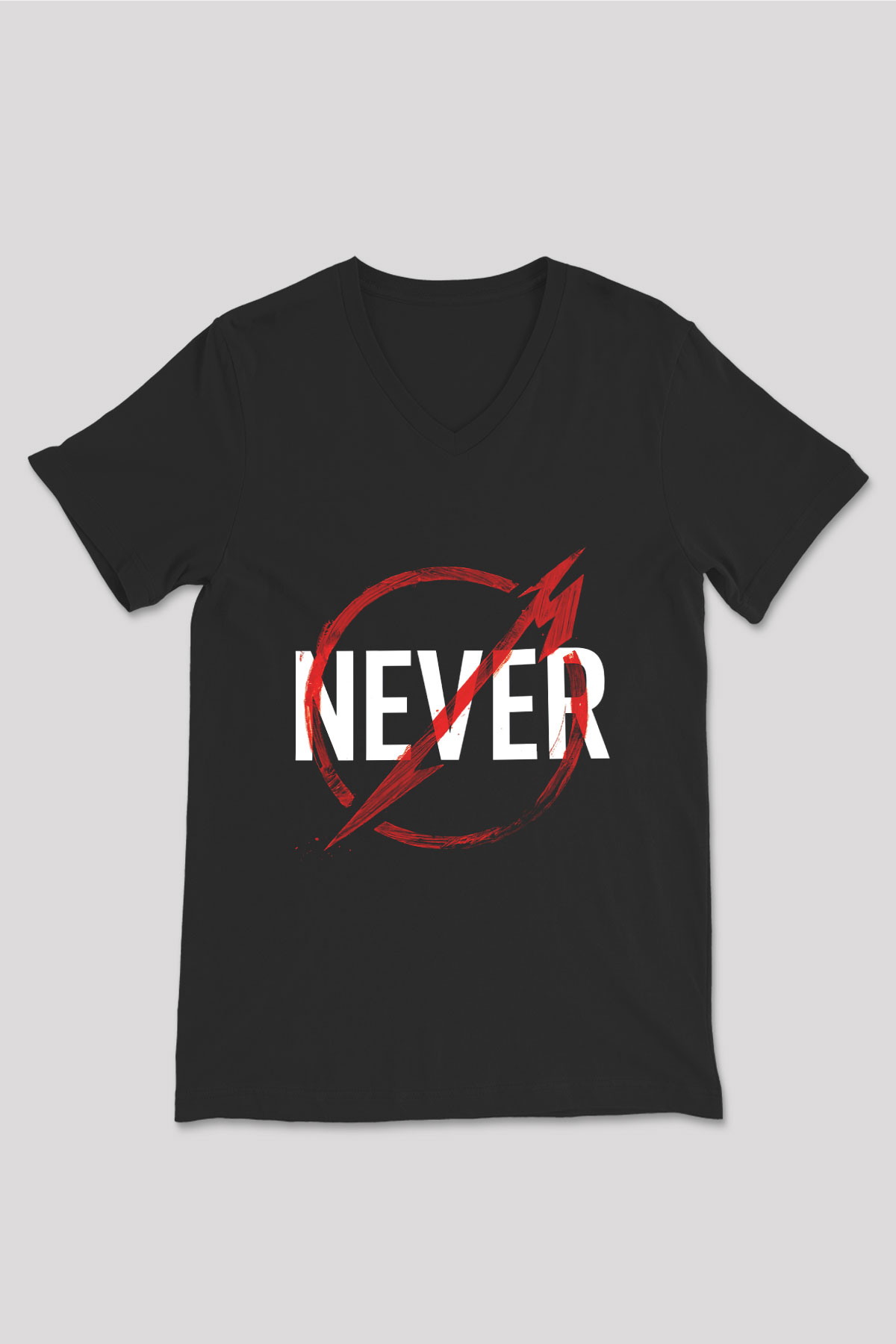 Metallica Siyah Unisex V Yaka Tişört T-Shirt