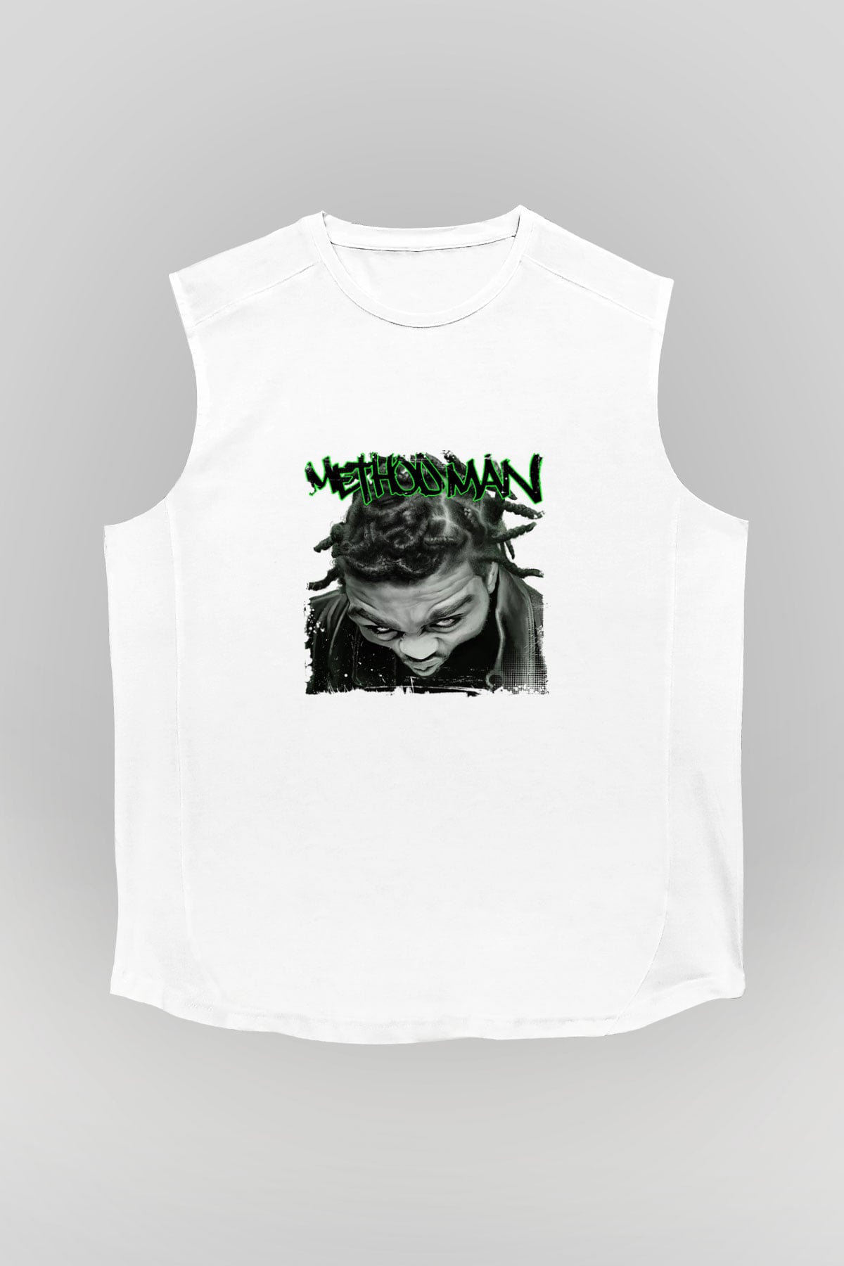 Method Man Baskılı Unisex Beyaz Kolsuz Tişört