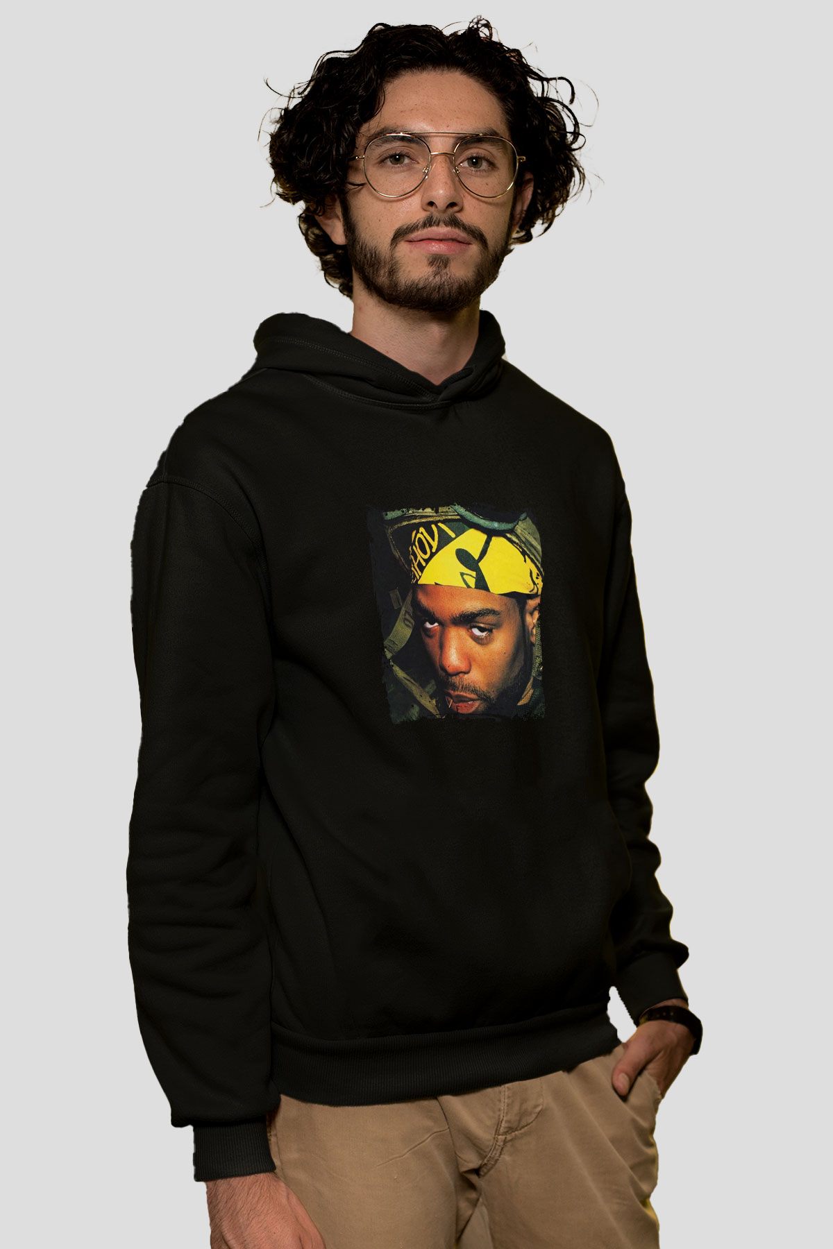 Method Man Baskılı Unisex Siyah Hoodie