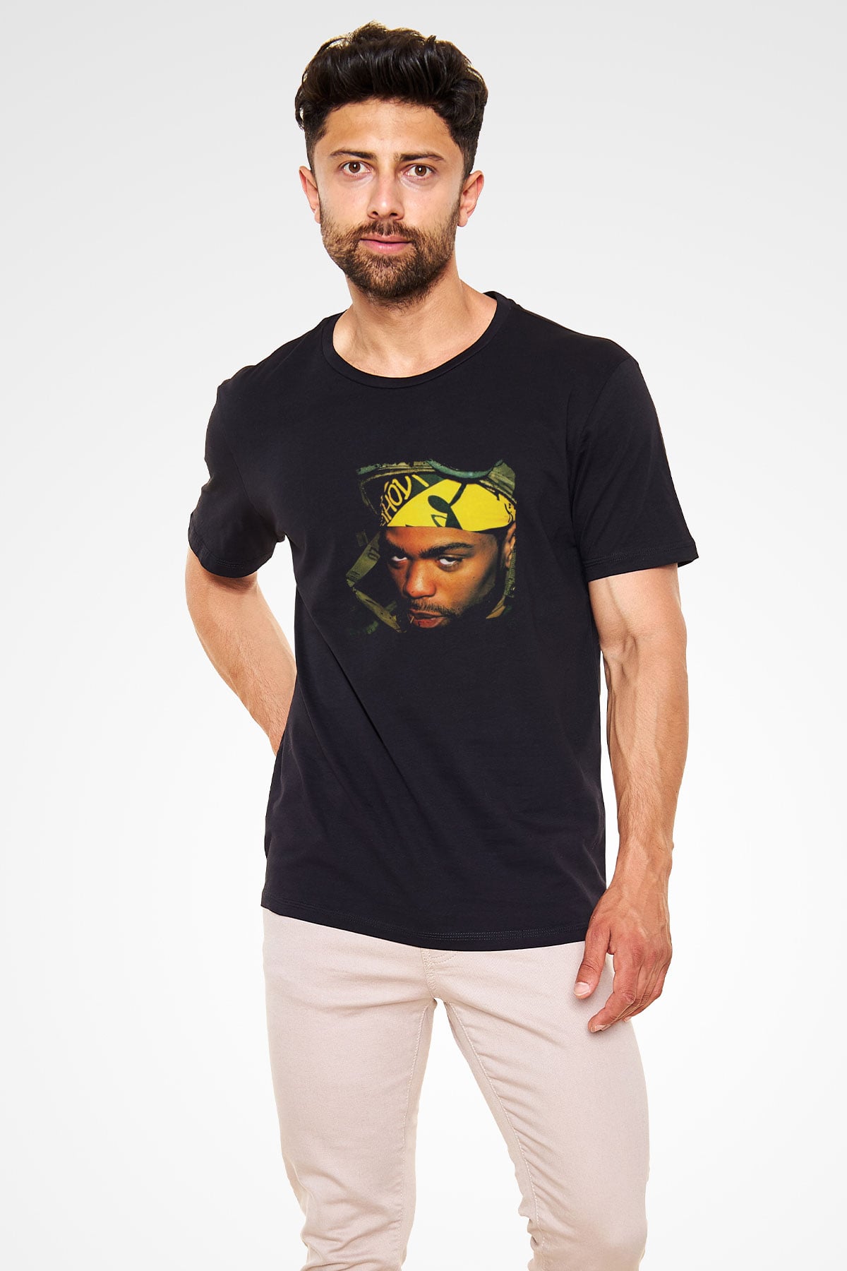 Method Man Baskılı Unisex Siyah Tişört