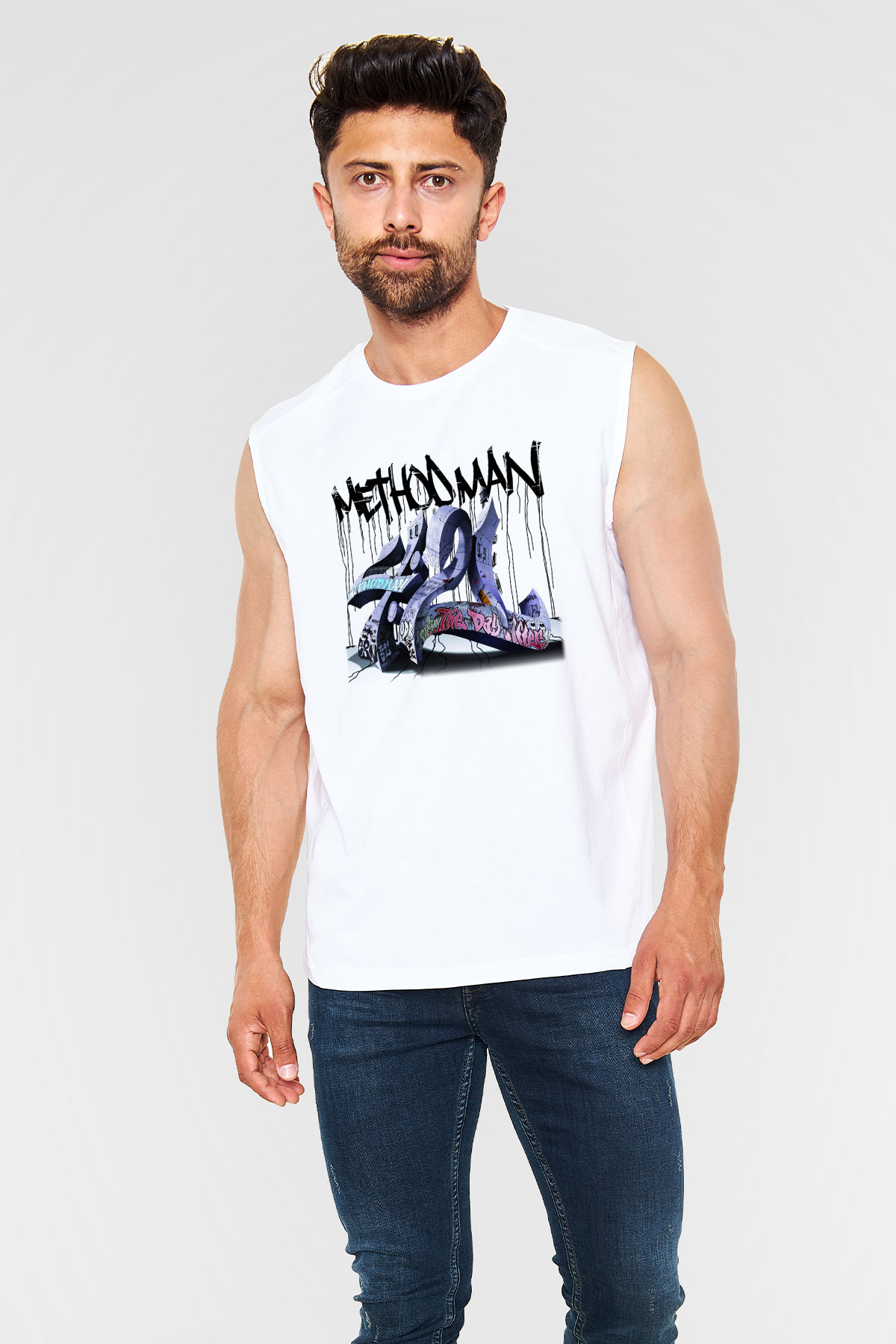 Method Man Beyaz Unisex Kolsuz Tişört