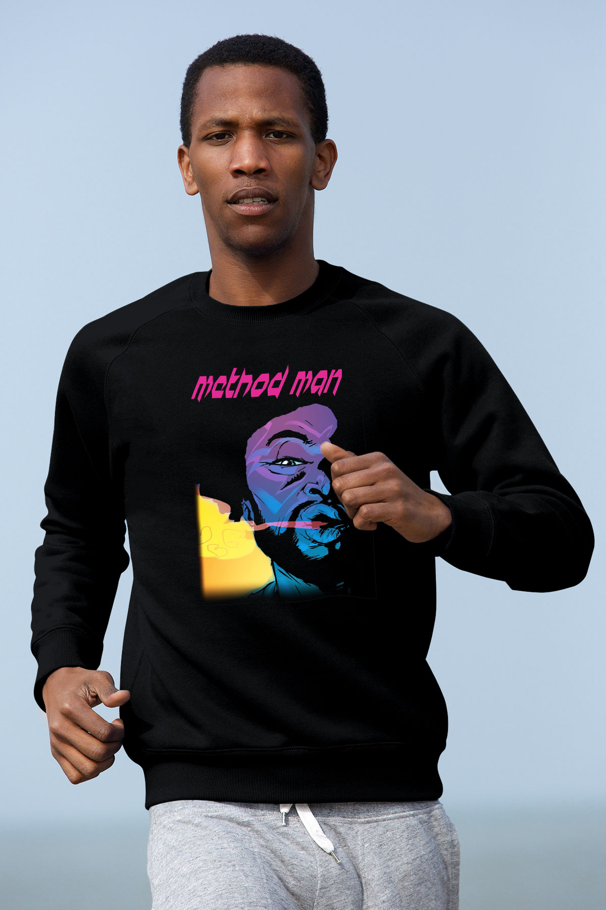 Method Man Siyah Unisex Sweatshirt