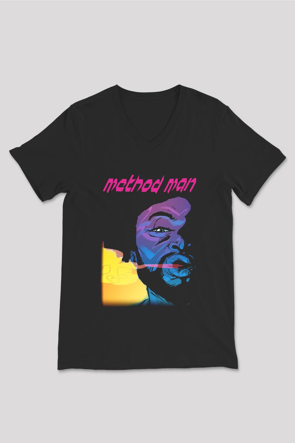Method Man Siyah Unisex V Yaka Tişört T-Shirt