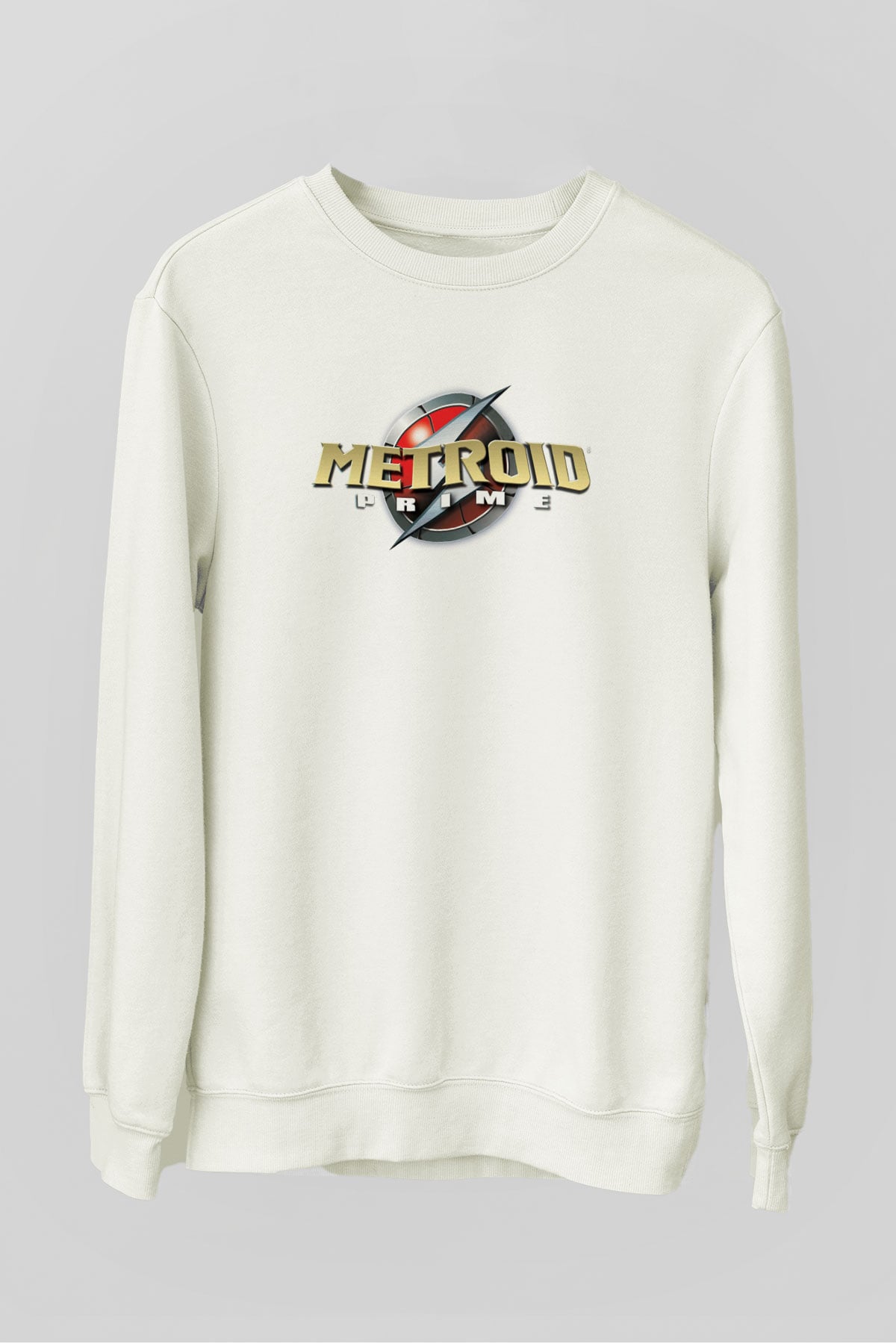Metroid Prime Beyaz Unisex Sweatshirt