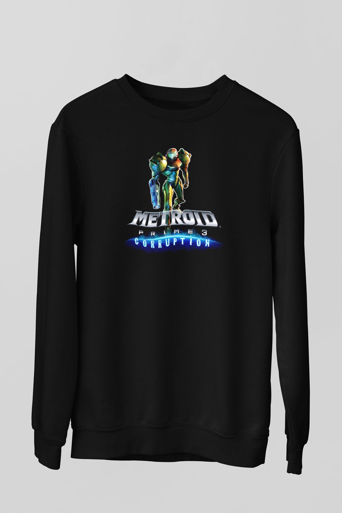 Metroid Prime Siyah Unisex Sweatshirt