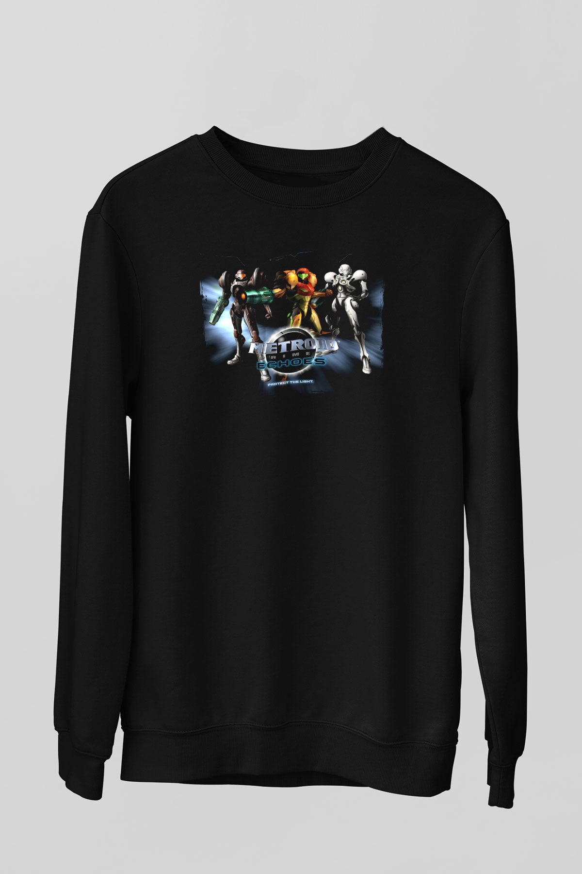 Metroid Prime Siyah Unisex Sweatshirt