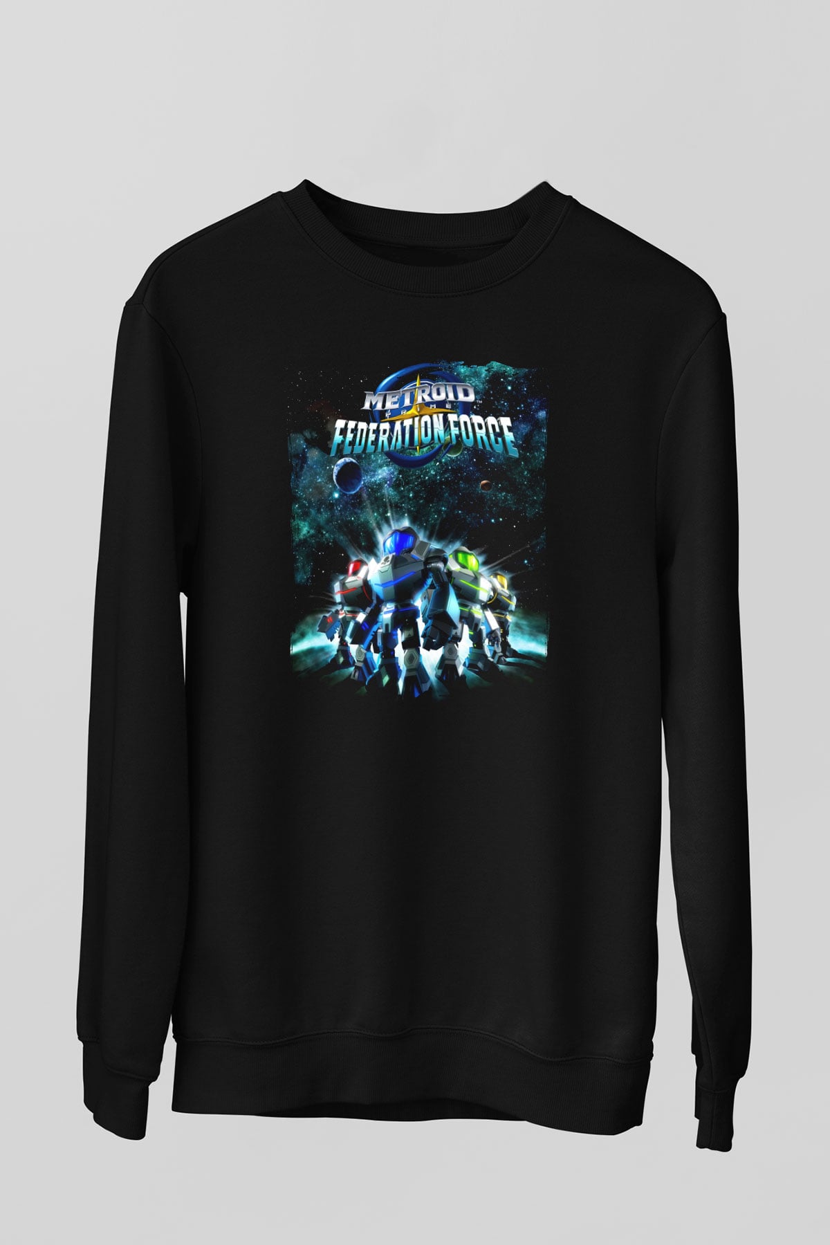 Metroid Prime Siyah Unisex Sweatshirt