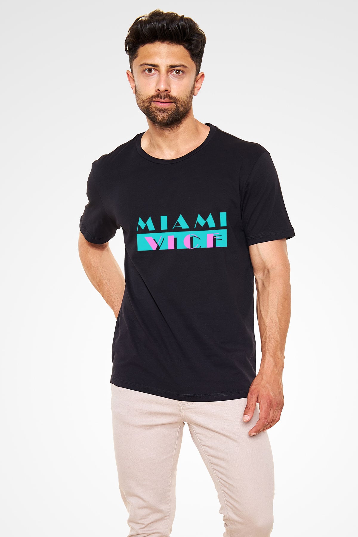 Miami Vice Beyaz Unisex Tişört