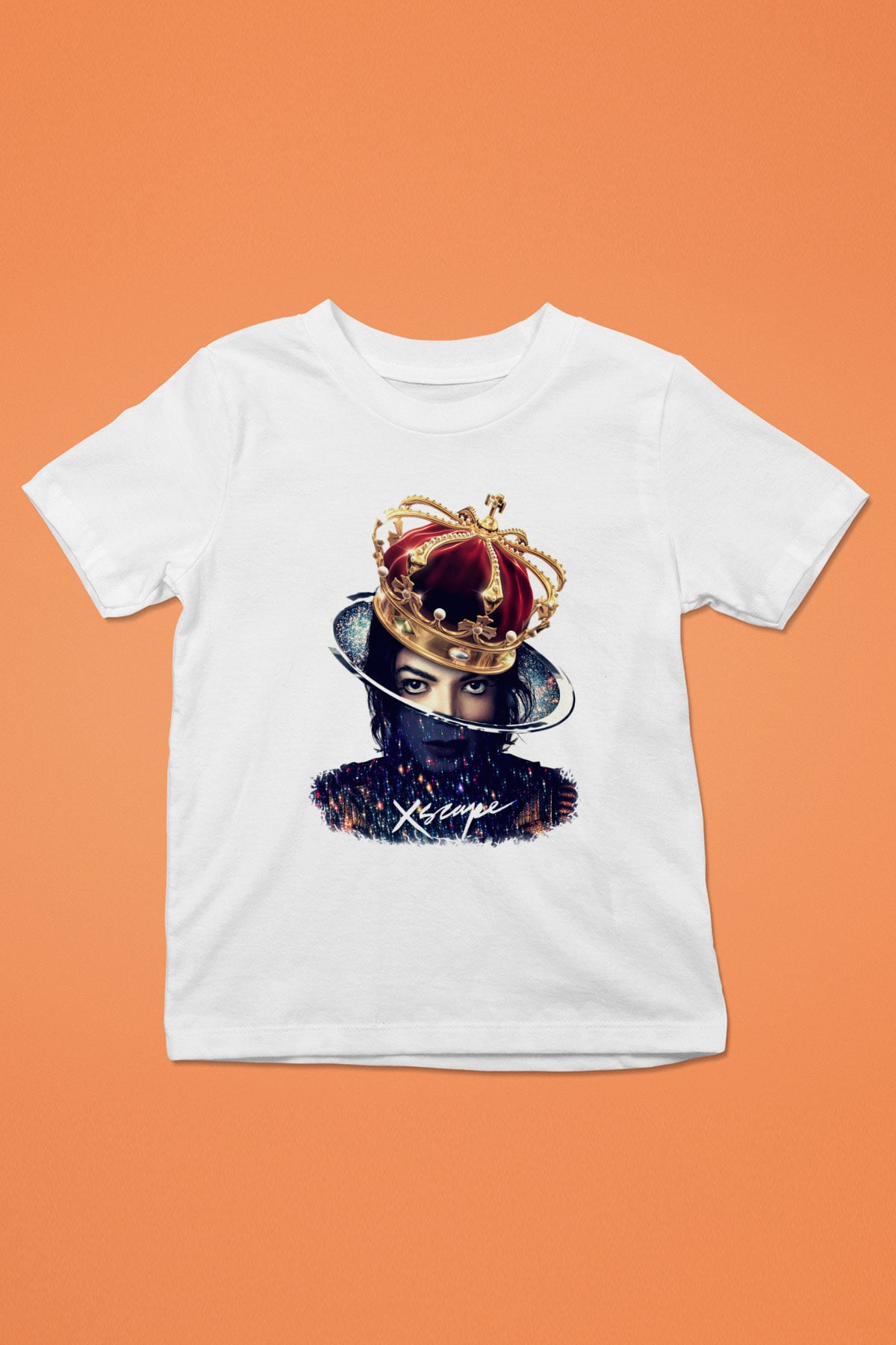 Michael Jackson Baskılı Beyaz Unisex Çocuk Tişört