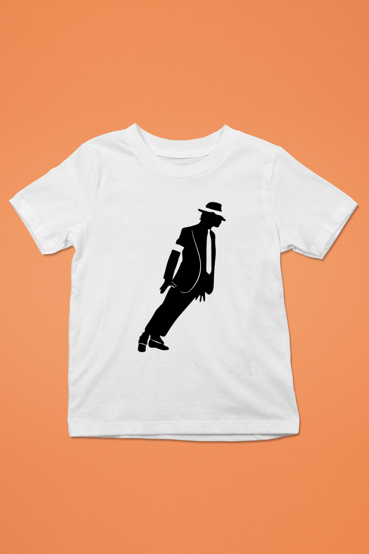 Michael Jackson Baskılı Beyaz Unisex Çocuk Tişört