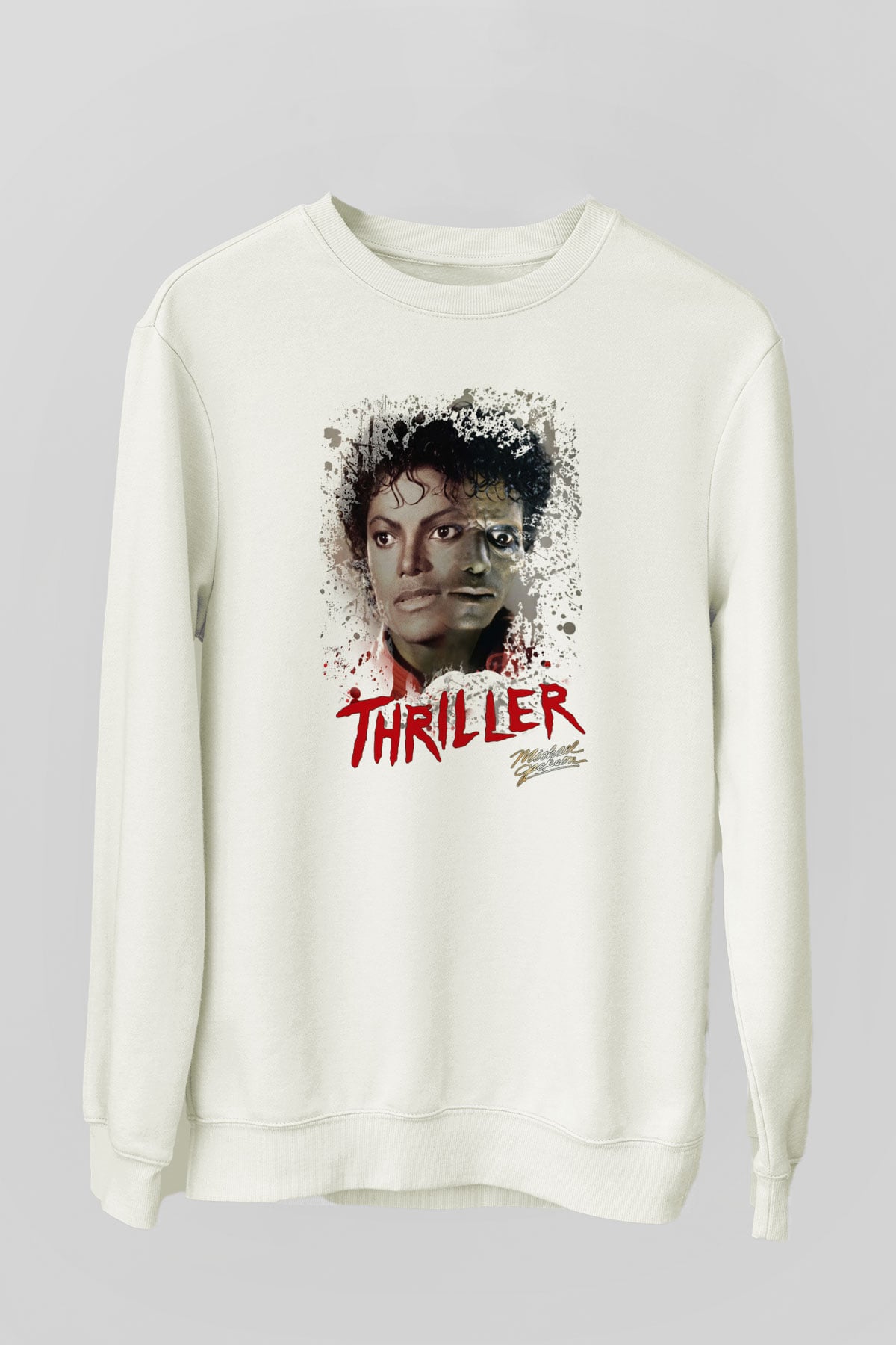 Michael Jackson Beyaz Unisex Sweatshirt