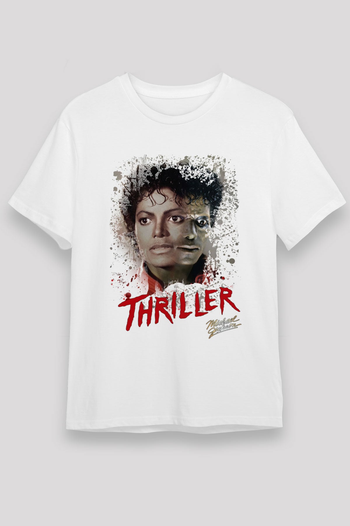 Michael Jackson Beyaz Unisex Tişört T-Shirt - TişörtFabrikası