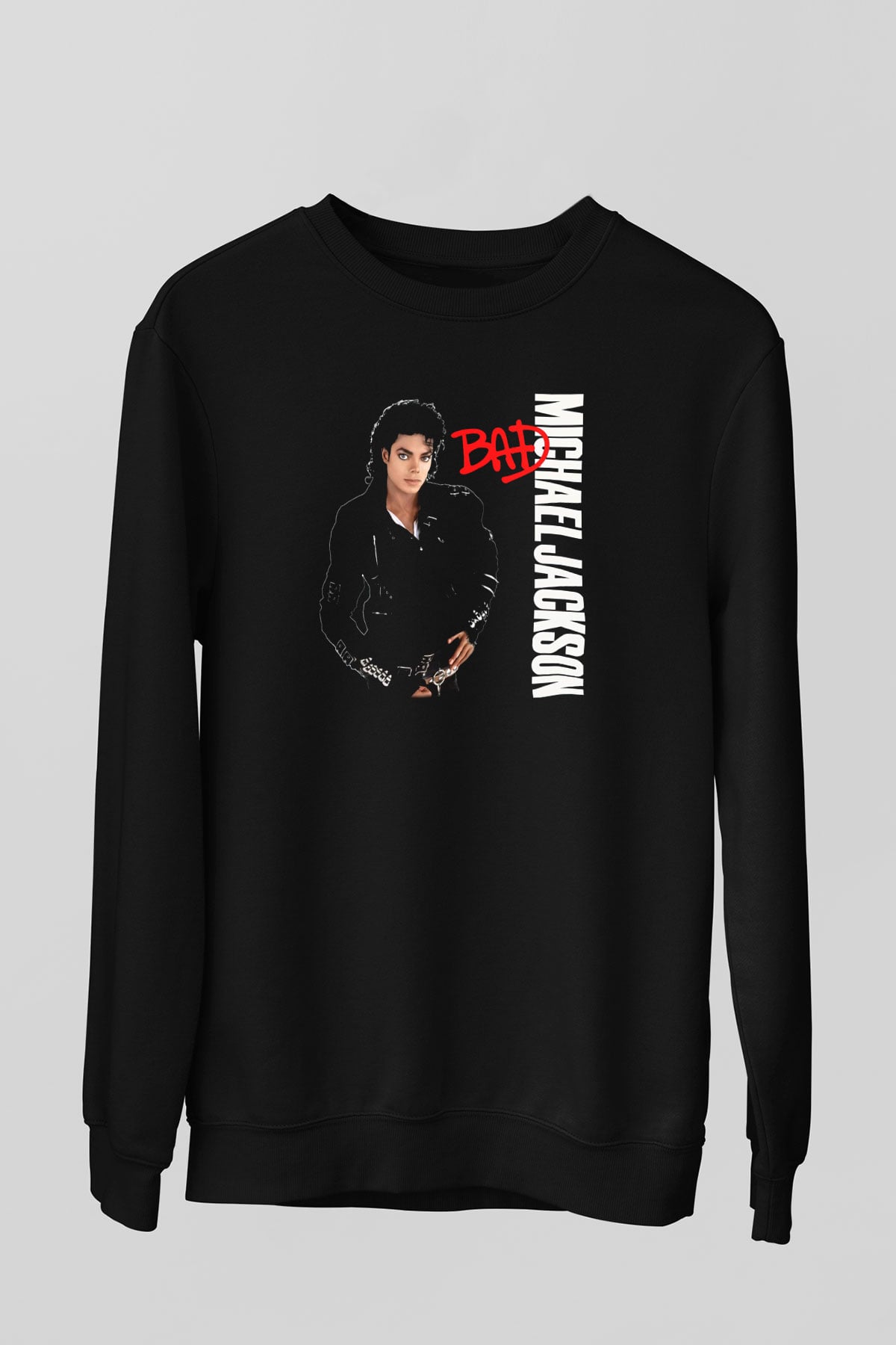 Michael Jackson Siyah Unisex Sweatshirt