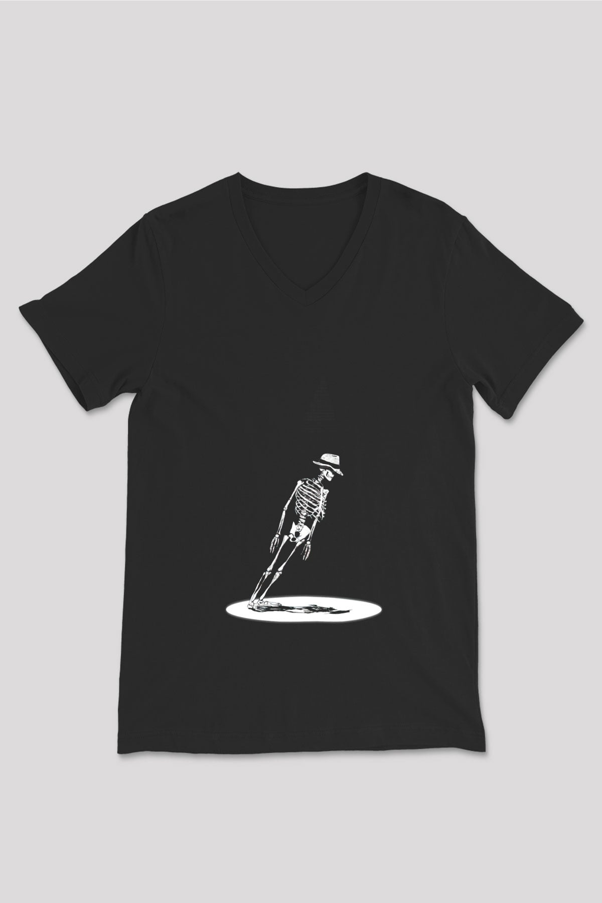 Michael Jackson Siyah Unisex V Yaka Tişört T-Shirt